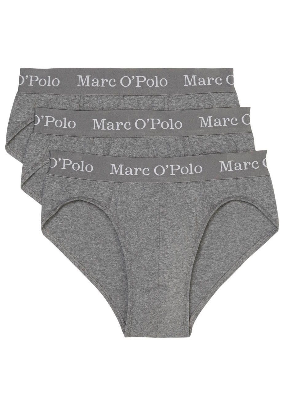 Marc O'Polo Slip Elements (Packung, 3-St) Softe Jersey Qualität grey melange