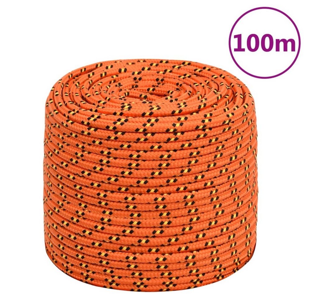 Thumbnail - vidaXL Seil, Bootsseil Orange 10 mm 100 m Polypropylen