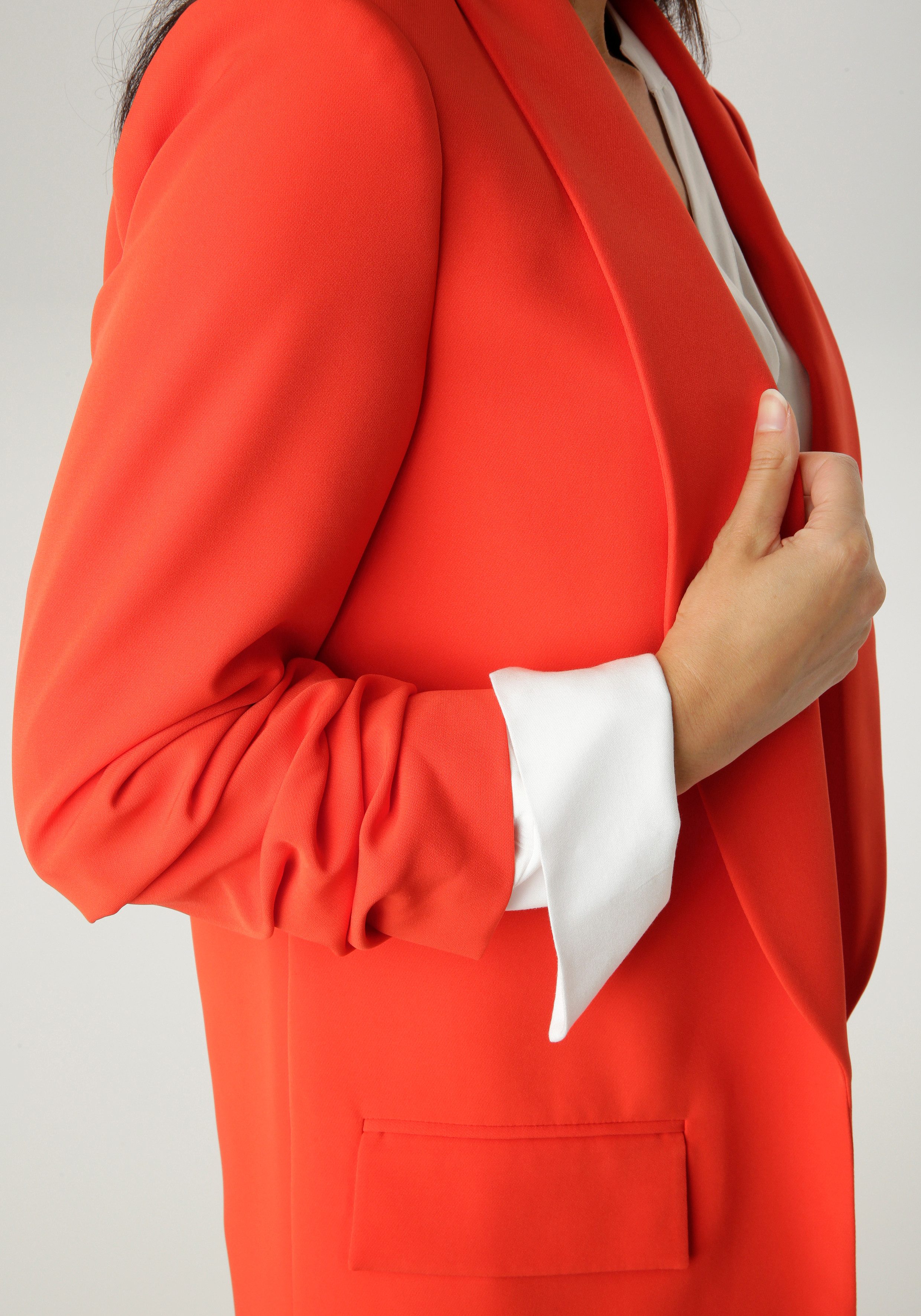 Aniston SELECTED Longblazer mit modischem Reverskragen und gerafften Ärmeln günstig online kaufen