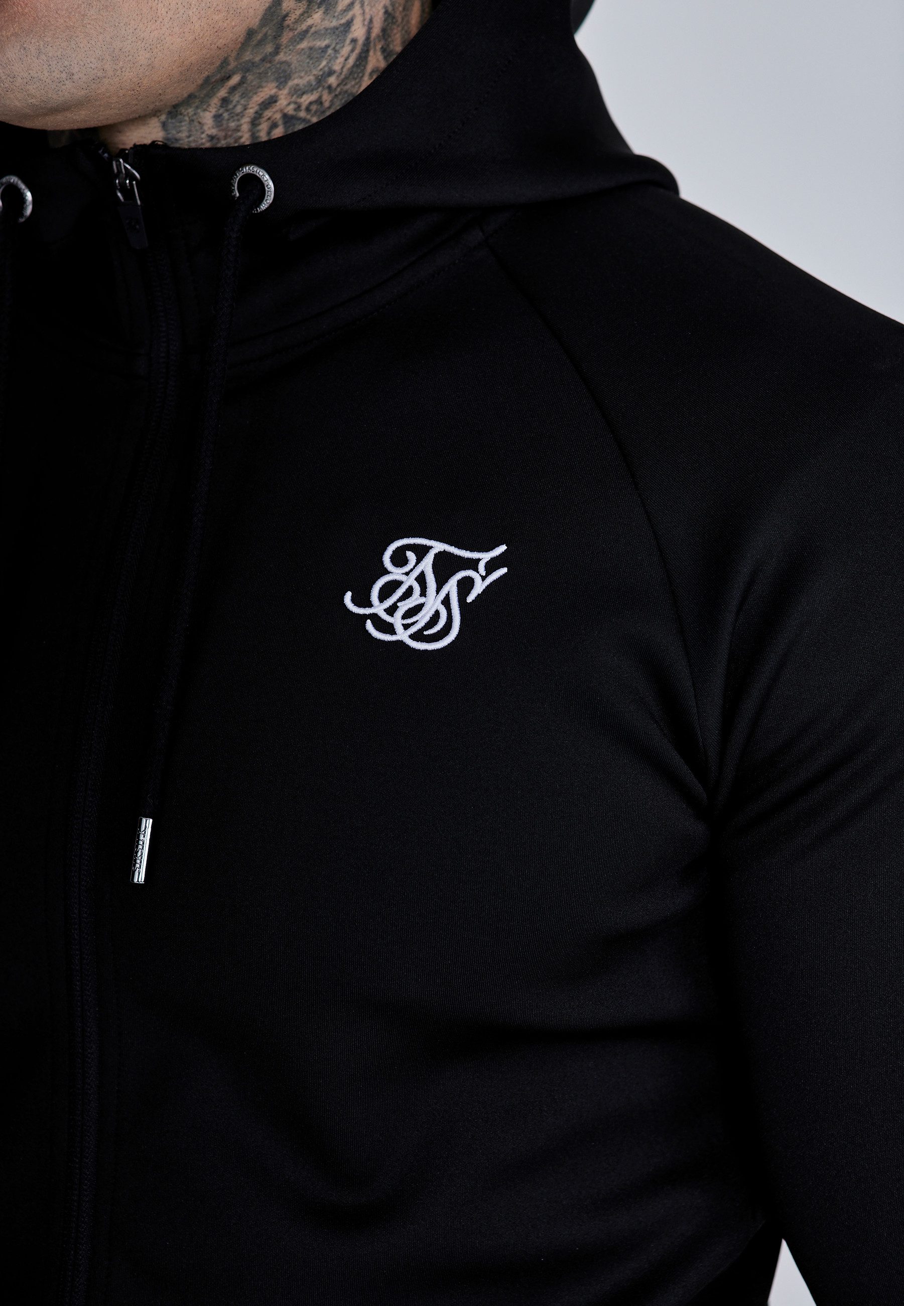 Siksilk Hoodie SikSilk Herren Essentials Poly Full Zip Hoodie günstig online kaufen
