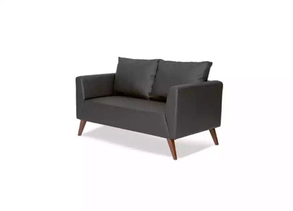 1 Made in Schwarze Arbeitszimmermöbel, Teile, Sofa Zweisitzer JVmoebel Stilvoller Europa Moderne Couch