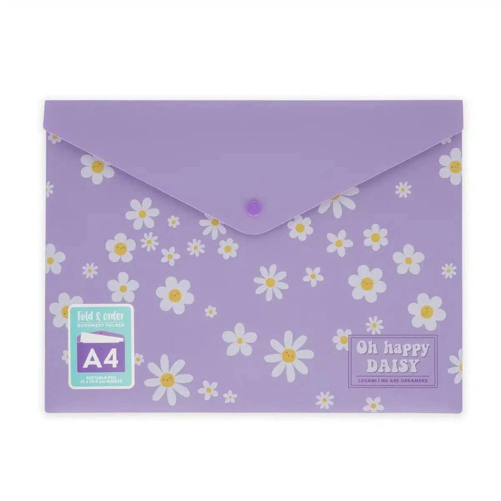 Legami Federmäppchen Fold & Order Dokumentenmappe A4 Daisy, LEGAMI