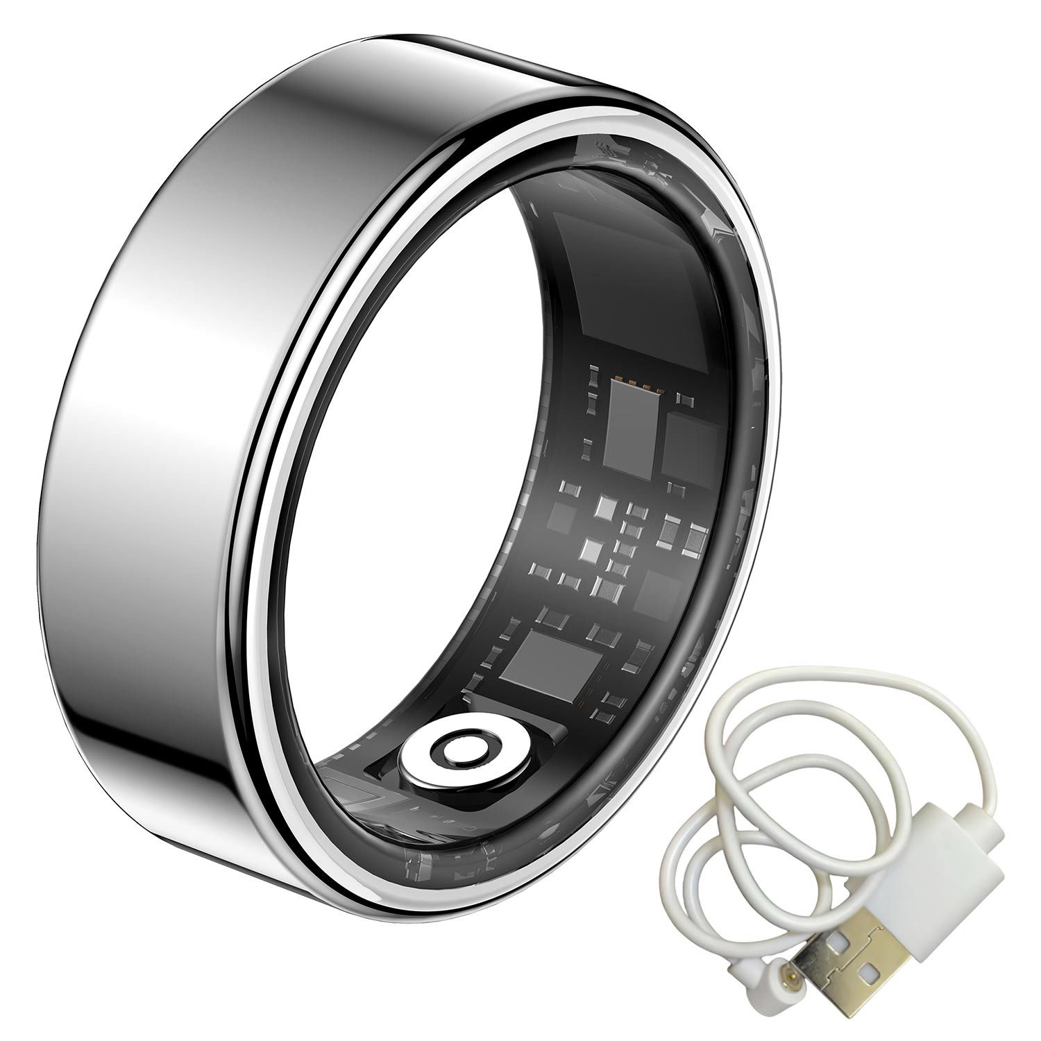 Refttenw Smart Ring Smartring Gesundheitsring Gestensteuerung Smart Ring IP68 Wasserdicht, 24/7 Gesundheitsmonitor mit Herzfrequenz-, SpO2- & Schlaf-Tracking