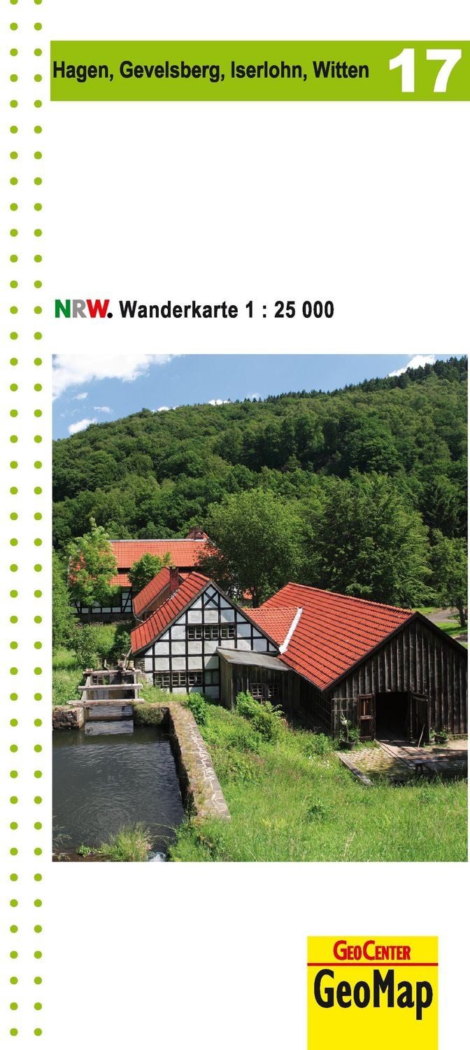 Hagen, Gevelsberg, Iserlohn, Witten Blatt 17, topographische Wanderkar / Geobasisdaten: Land NRW