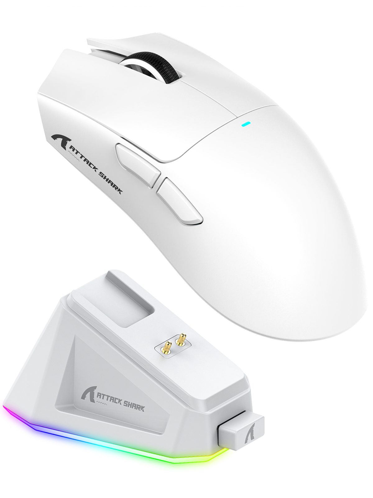 ATTACK SHARK X11 Kabellose Gaming-Maus mit Magnetischer Ladestation Gaming-Maus (Bluetooth, kabelgebunden, 2.4G, 22000 dpi)