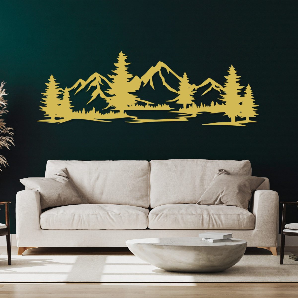 EYOKA Wanddekoobjekt 3D Wandbild aus Holz Wanddeko Moderne Holzkunst 6mm stark (6mm), Wandbild für Wohnzimmer Schlafzimmer Büro mit Doppelseitigem Klebeband