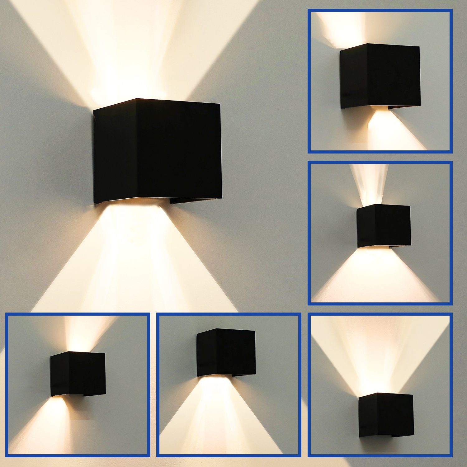 WILGOON LED Wandleuchte 6W LED Aluminium günstig online kaufen