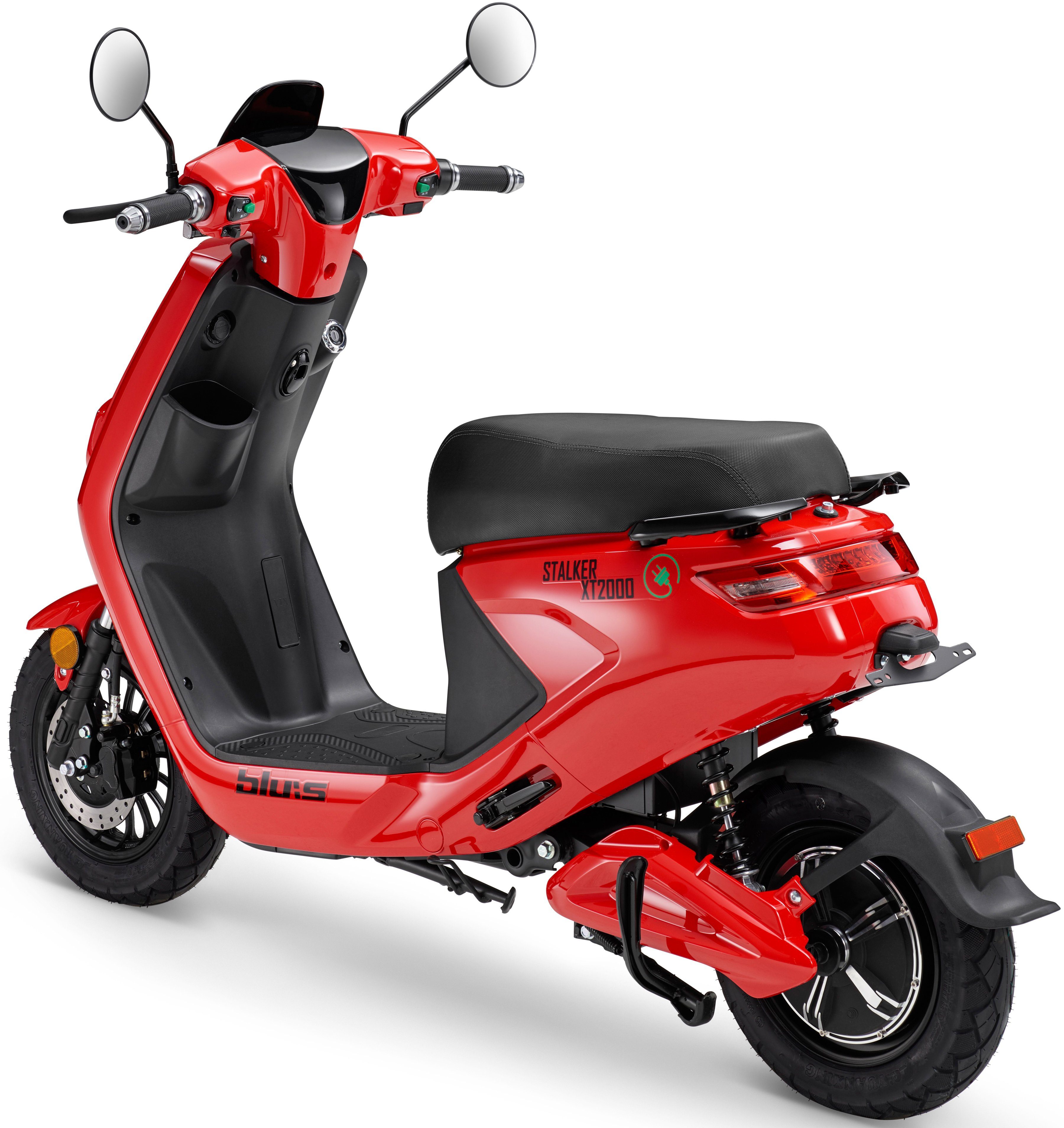 Blu:s E-Mofaroller XT2000, 900 W, rot 25 km/h