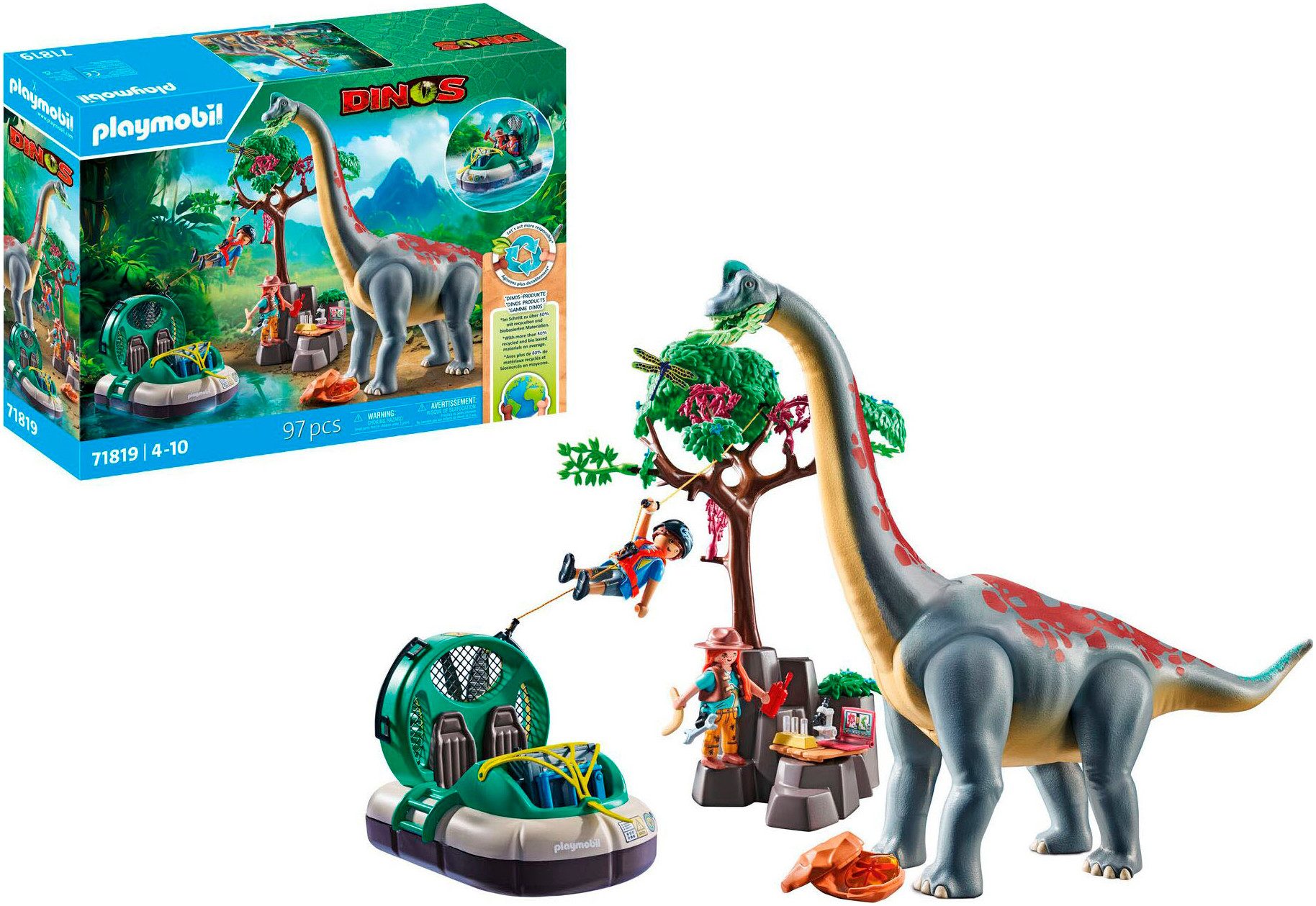 Playmobil® Brachiosaurus-Begegnung mit Luftkissenboot (71819), Playmobil günstig online kaufen