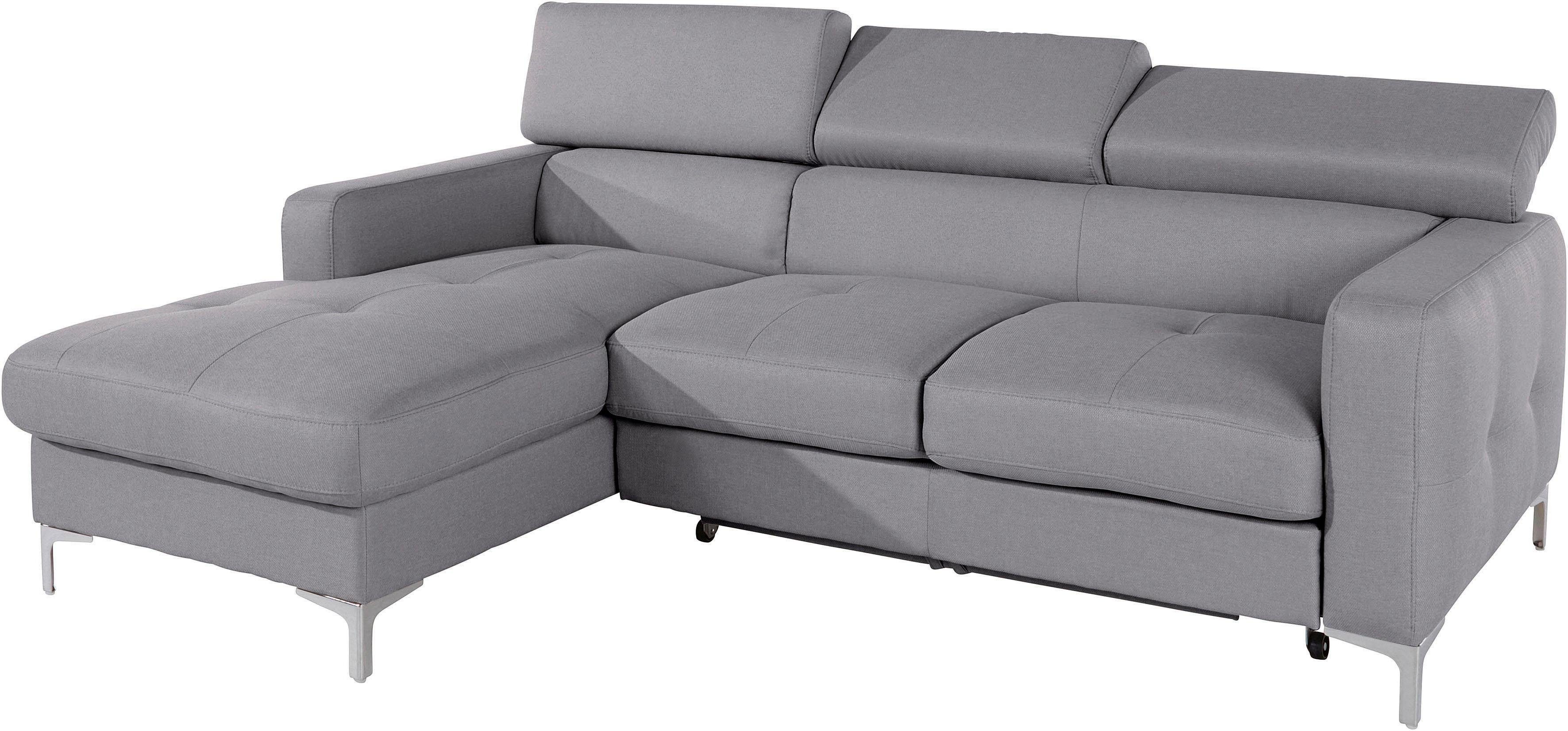 COTTA Ecksofa "Sammy L-Form", mit Kopfteilverstellung, wahlweise mit Bettfu günstig online kaufen