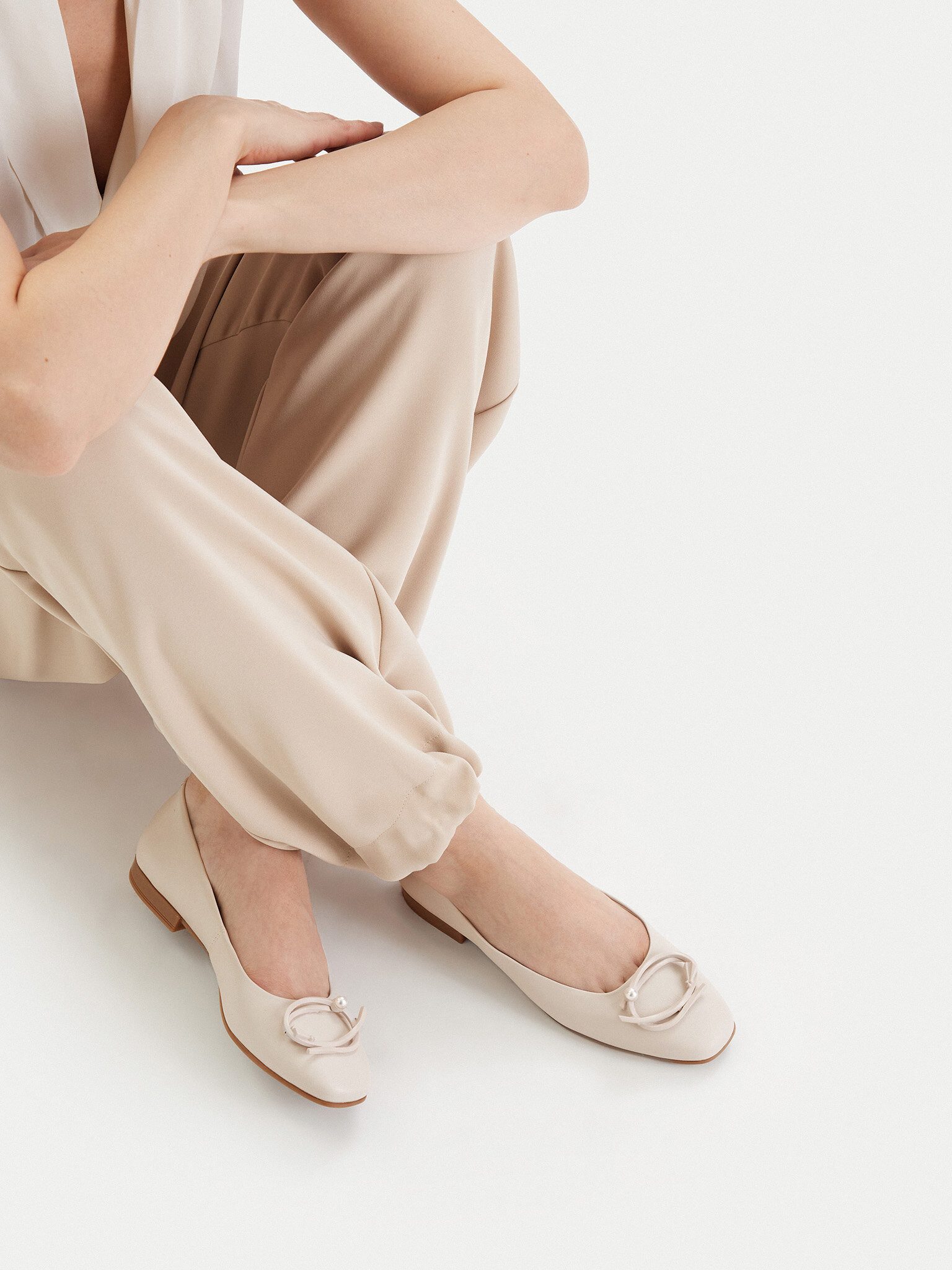 LASOCKI Lasocki Damen-Ballerinas Beige Lasocki-CEO-RST-ROMI-89 Hell Beige Ballerina – Bild 2 von 5