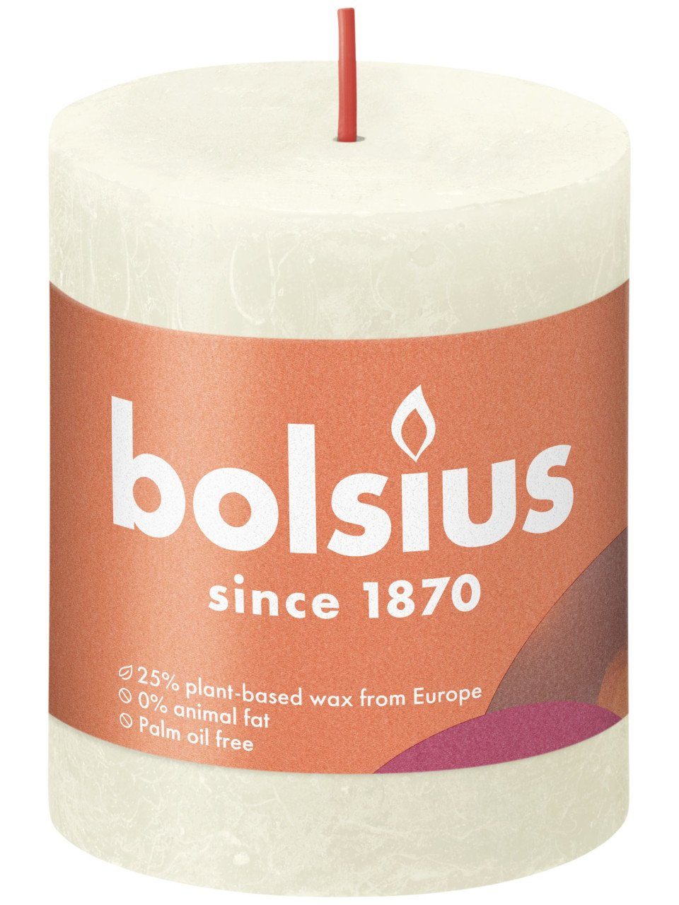 Bolsius Stumpenkerze Bolsius Rustik Stumpenkerze weiche perle, Höhe: 8