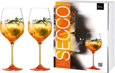 Eisch Aperitifglas Secco Flavoured Spritz Orange, Kristallglas, Bleifrei, 2-teilig