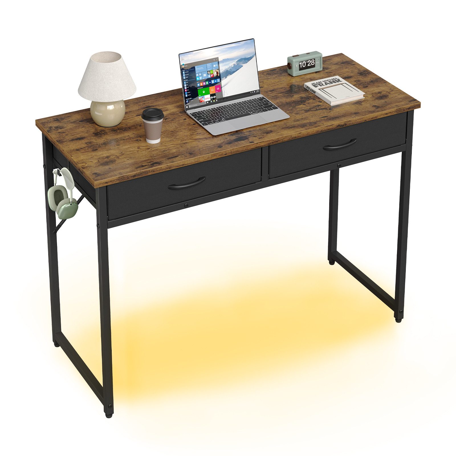 Pinmoco Schreibtisch Ein Schreibtisch mit Schubladen, ein Schminktisch, 106 cm breit.