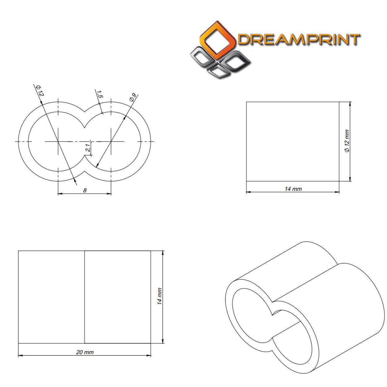 Dreamprint Seil 40x Seilklemmen Set 8mm Pressklemmen, Würgeklemmen, Tauwerkklemme