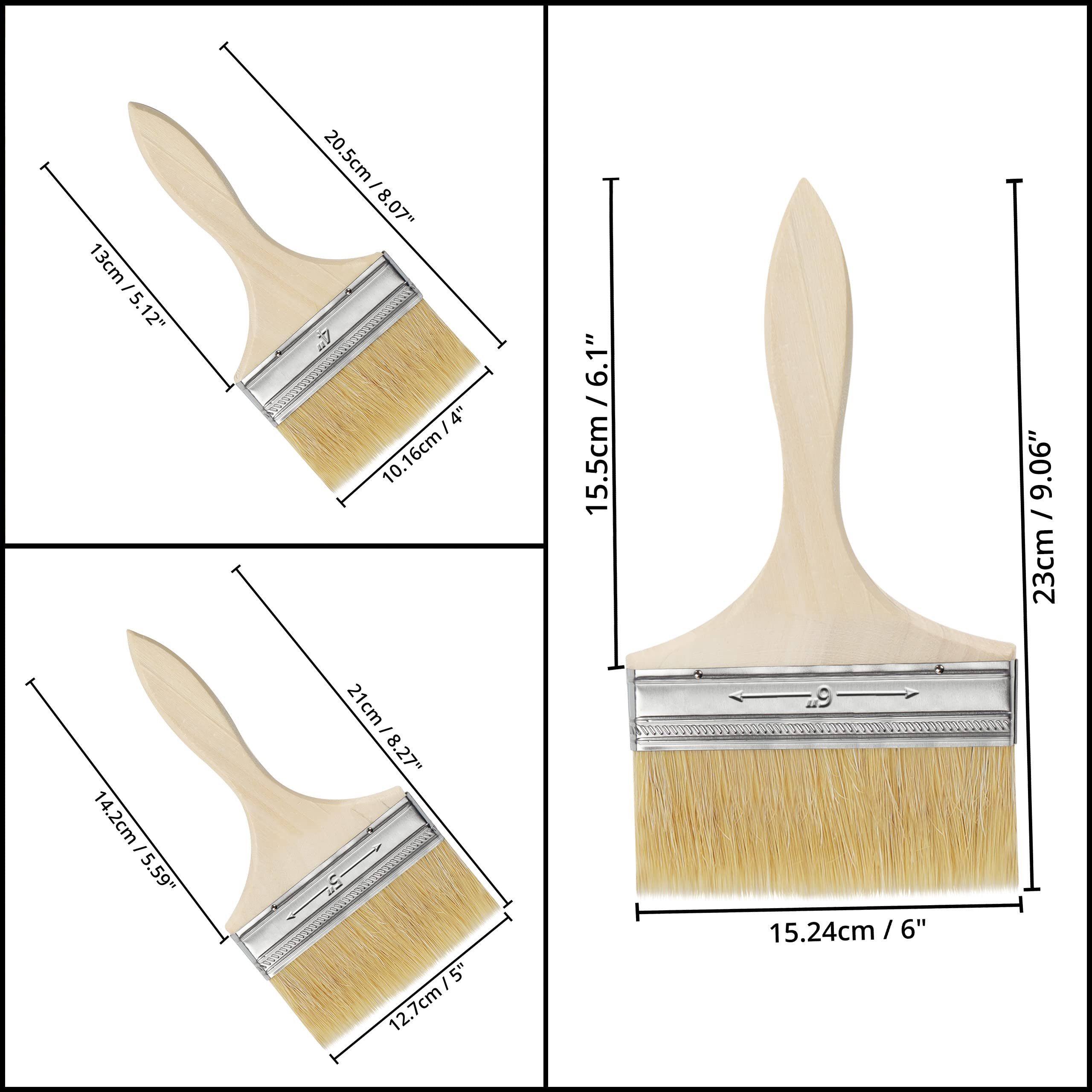 Kurtzy Malpinsel Kurtzy Holz Pinsel 20er Set für Farbe Lack Beizen