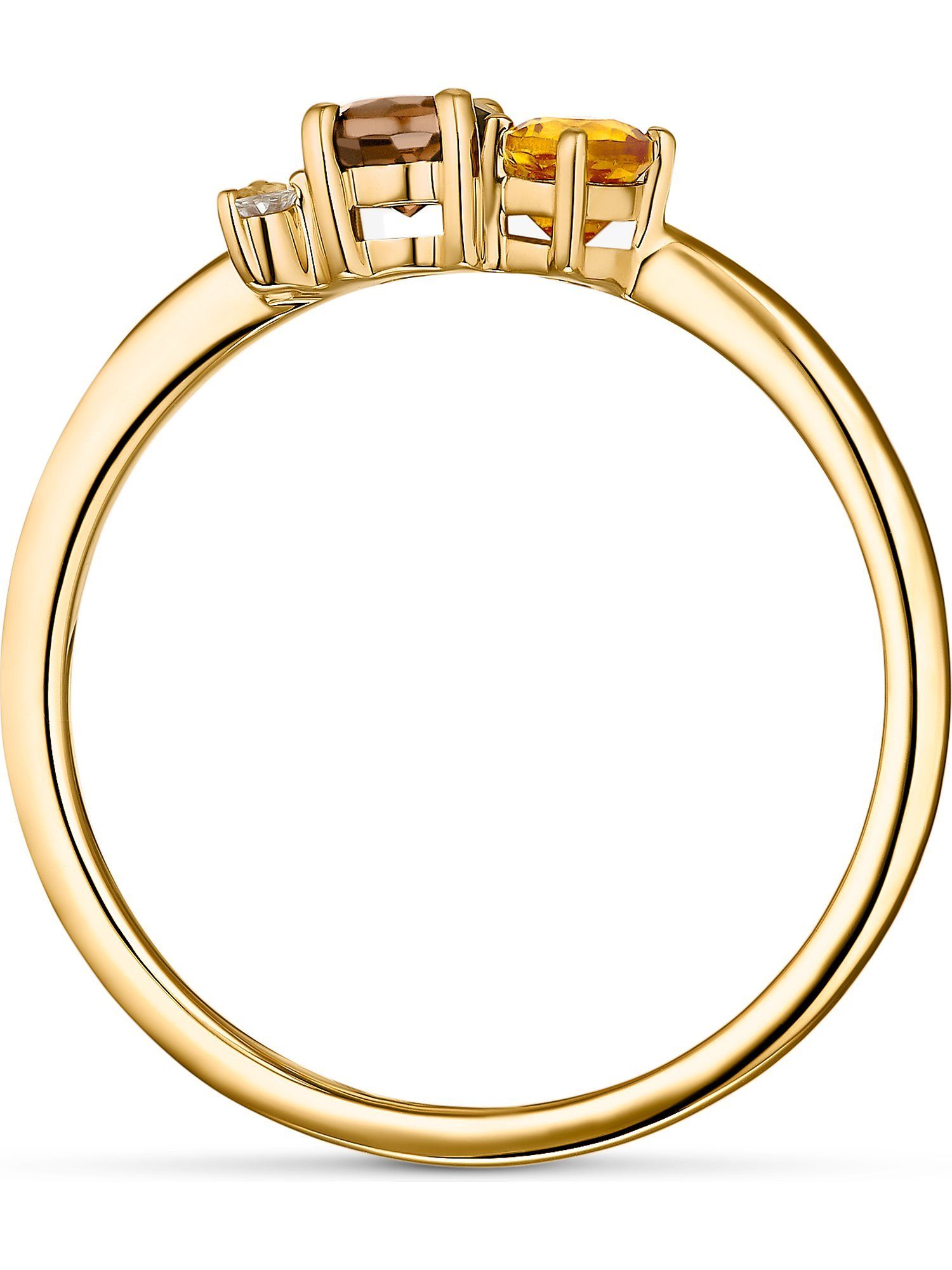 CHRIST Goldring CHRIST Damen-Damenring 375er Gelbgold 1 Rauchquarz günstig online kaufen