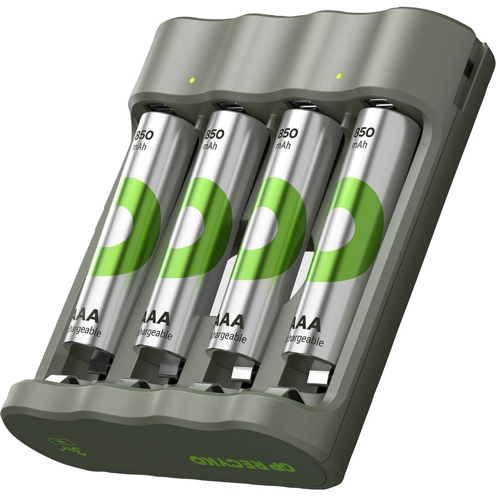 Gp "Aktion Gratis Ladegerät" 4 x RECYKO AAA Akku 850 mAh inkl Akku
