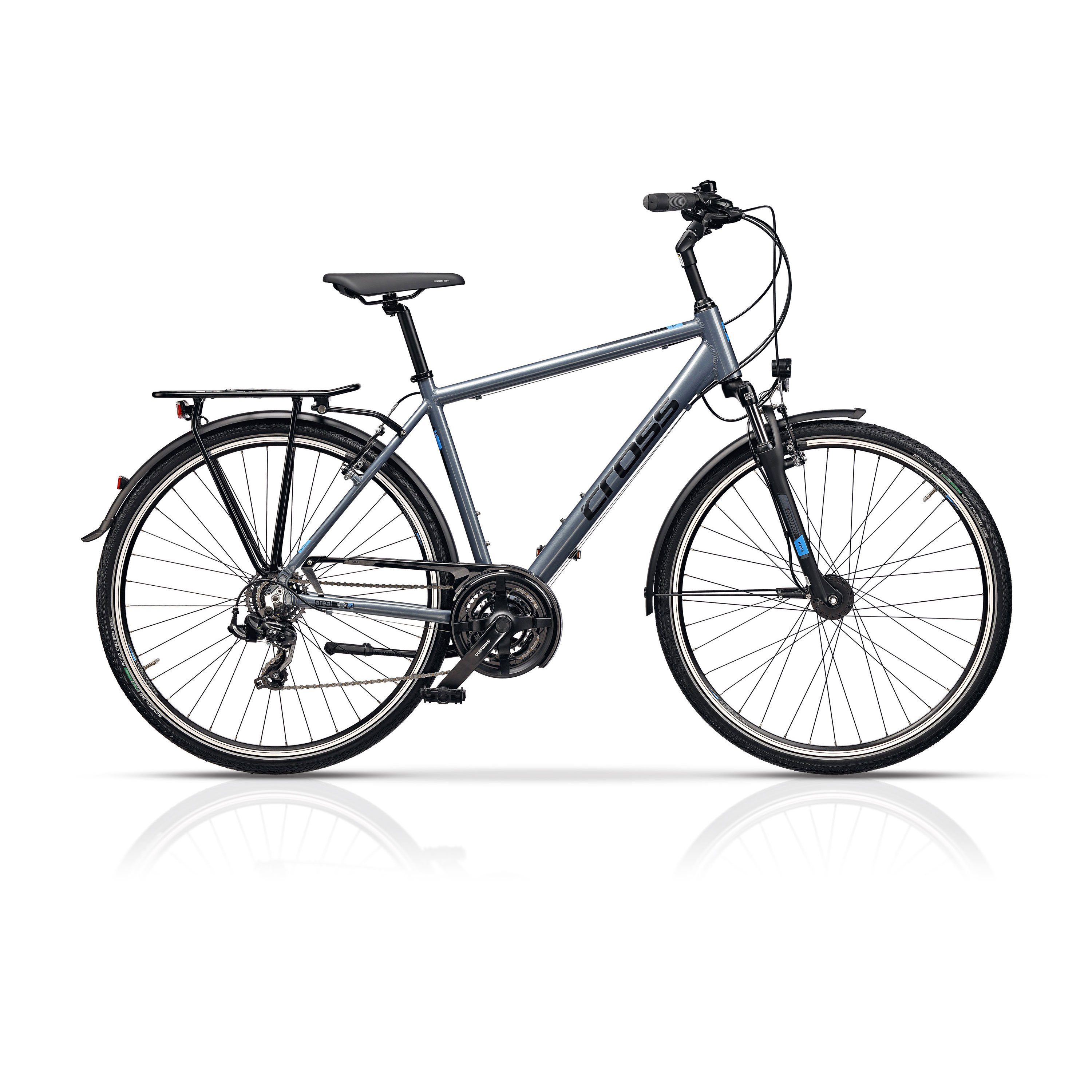 Airtracks Trekkingrad Herren Trekking Fahrrad 28 Zoll AREAL, 21 Gang Shimano, Kettenschaltung, (Shimano RD- TY500 SGS), Blau - Rahmenhöhen 48cm, 56cm und 60cm - Modell 2024 | Trekkingräder