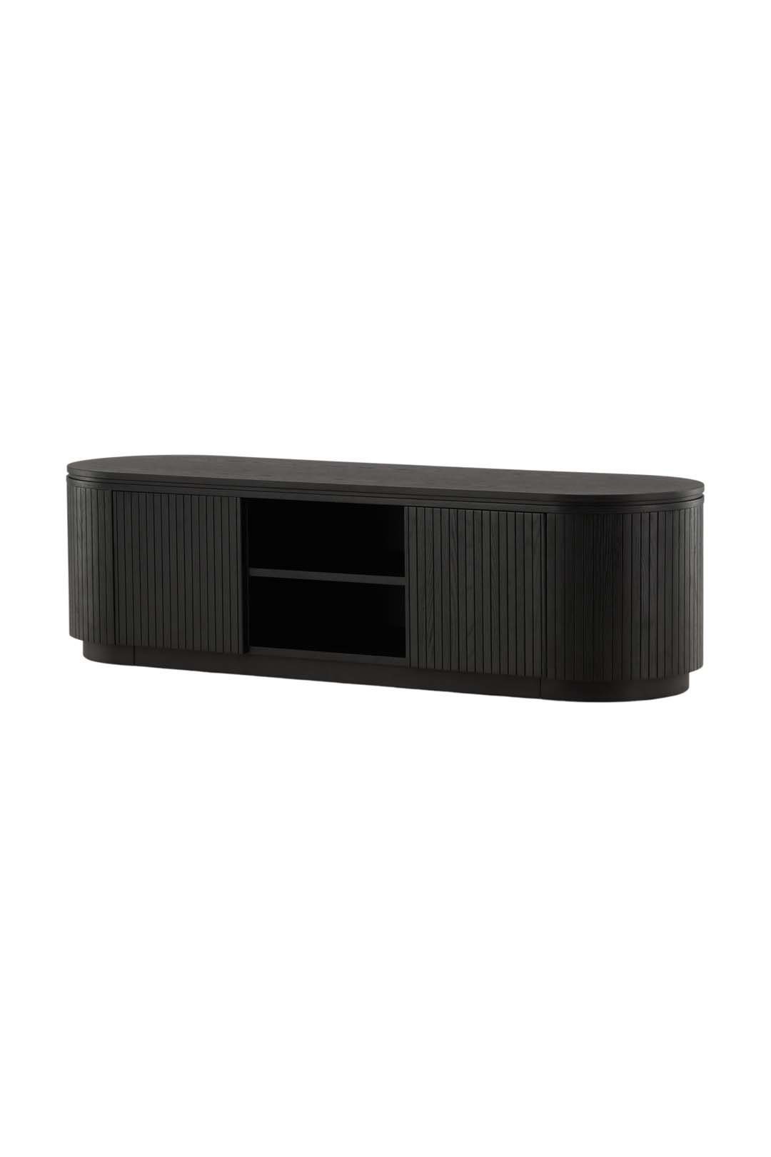 ebuy24 Sideboard FjällbackaL Sideboard 2 Türen 1 Ablage schwarz.