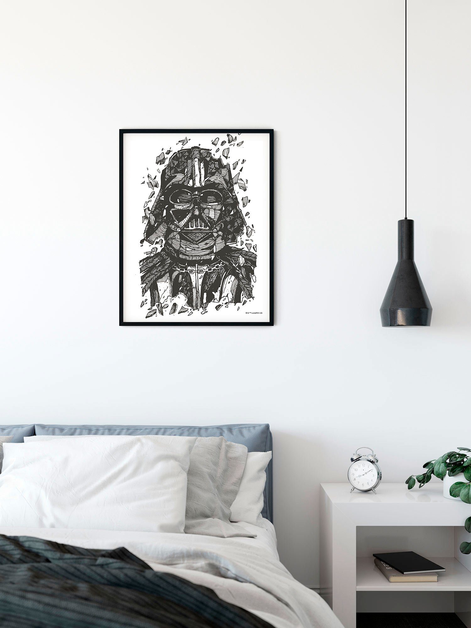 Komar Bild Star Wars Darth Vader Drawing, Disney (1 St), Wandbild zur Dekoration im Kinderzimmer - ohne Rahmen