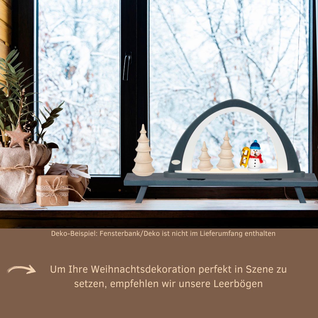 Weigla LED Schwibbogen Weihnachtsdeko, Made in Germany (1-tlg), Leerbogen zum Selbstbestücken