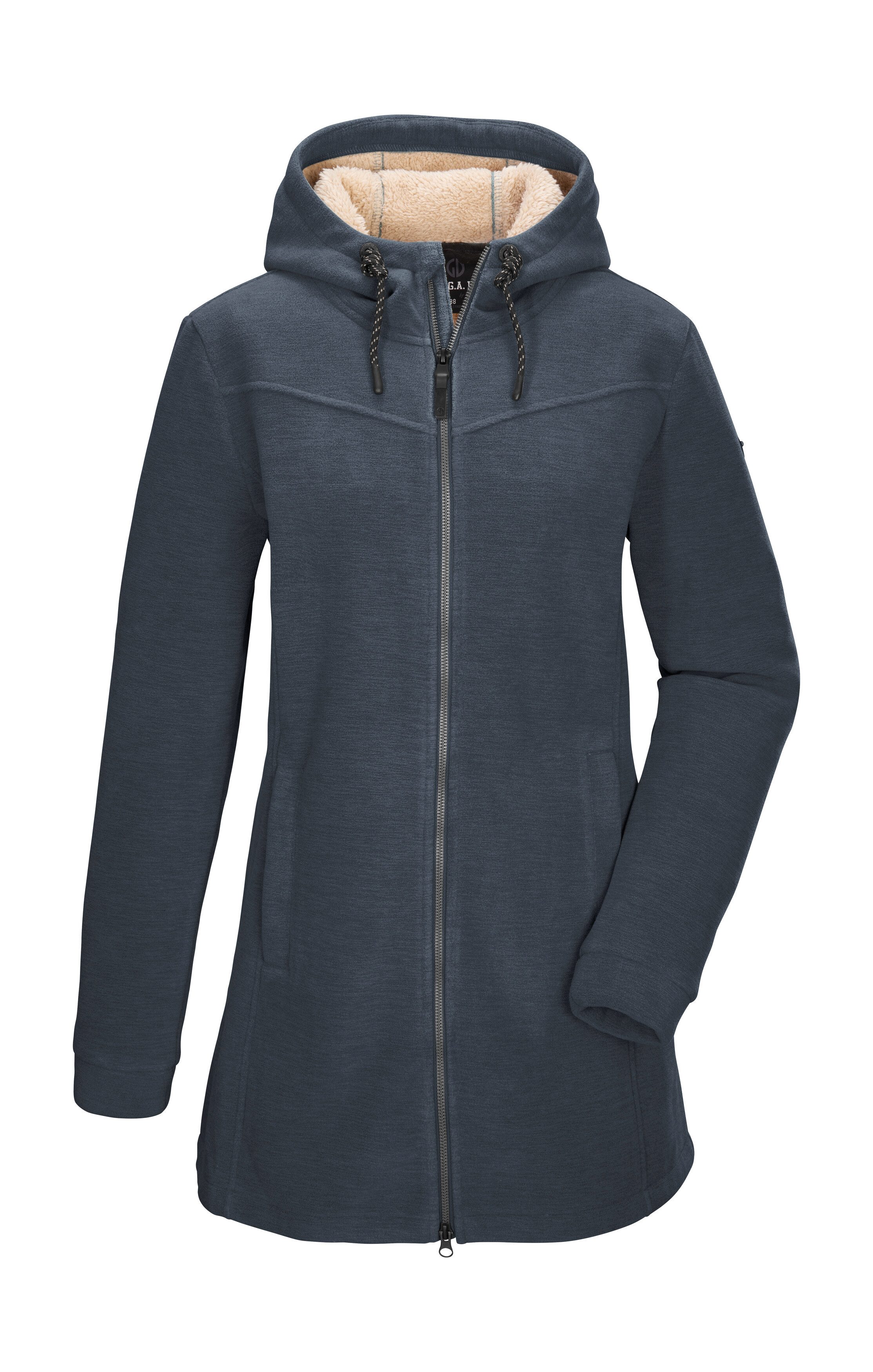 G.I.G.A. DX by killtec Fleecejacke GW 82 WMN FLC PRK Fleeceparka mit Teddyfell, 2-Wege-Reißverschluss, verstellbare Kapuze