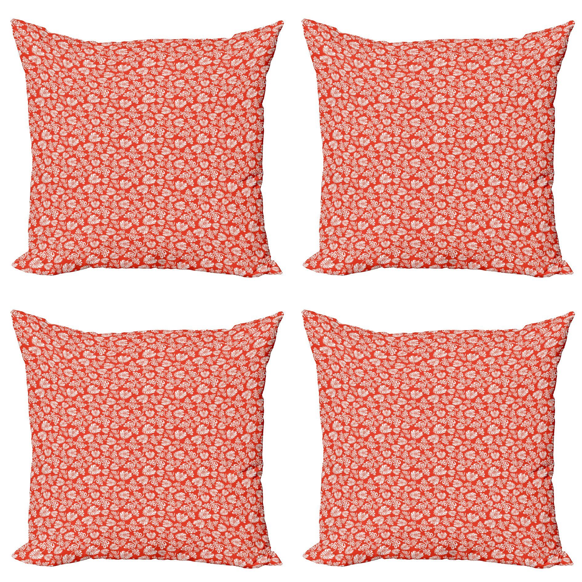 Kissenbezüge Modern Accent Doppelseitiger Jugendstil-Muster (4 Stück), Abakuhaus Blumen Digitaldruck