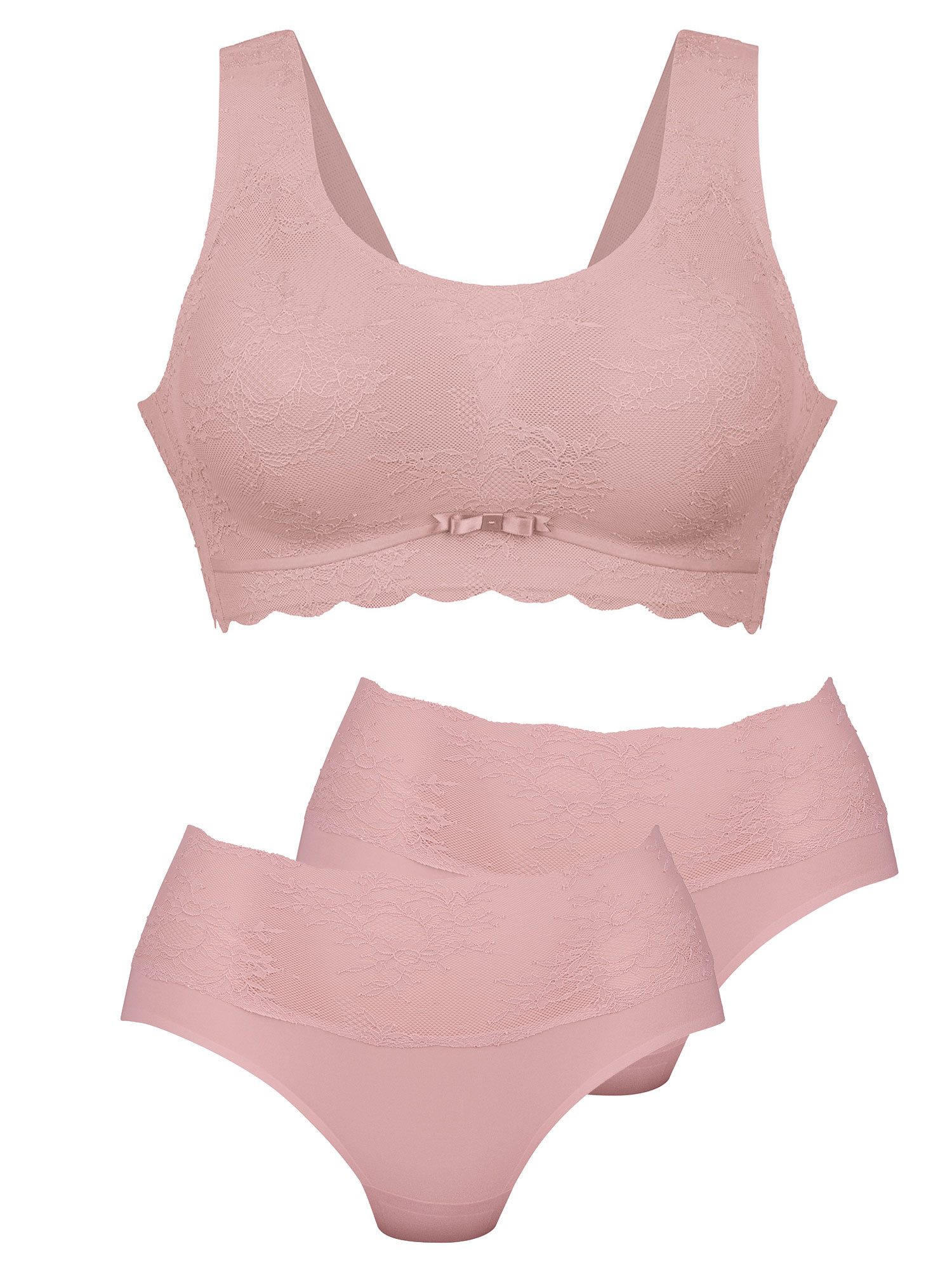Set: Bralette-BH 3er Pack Bralette & Seamless High Waist Essential