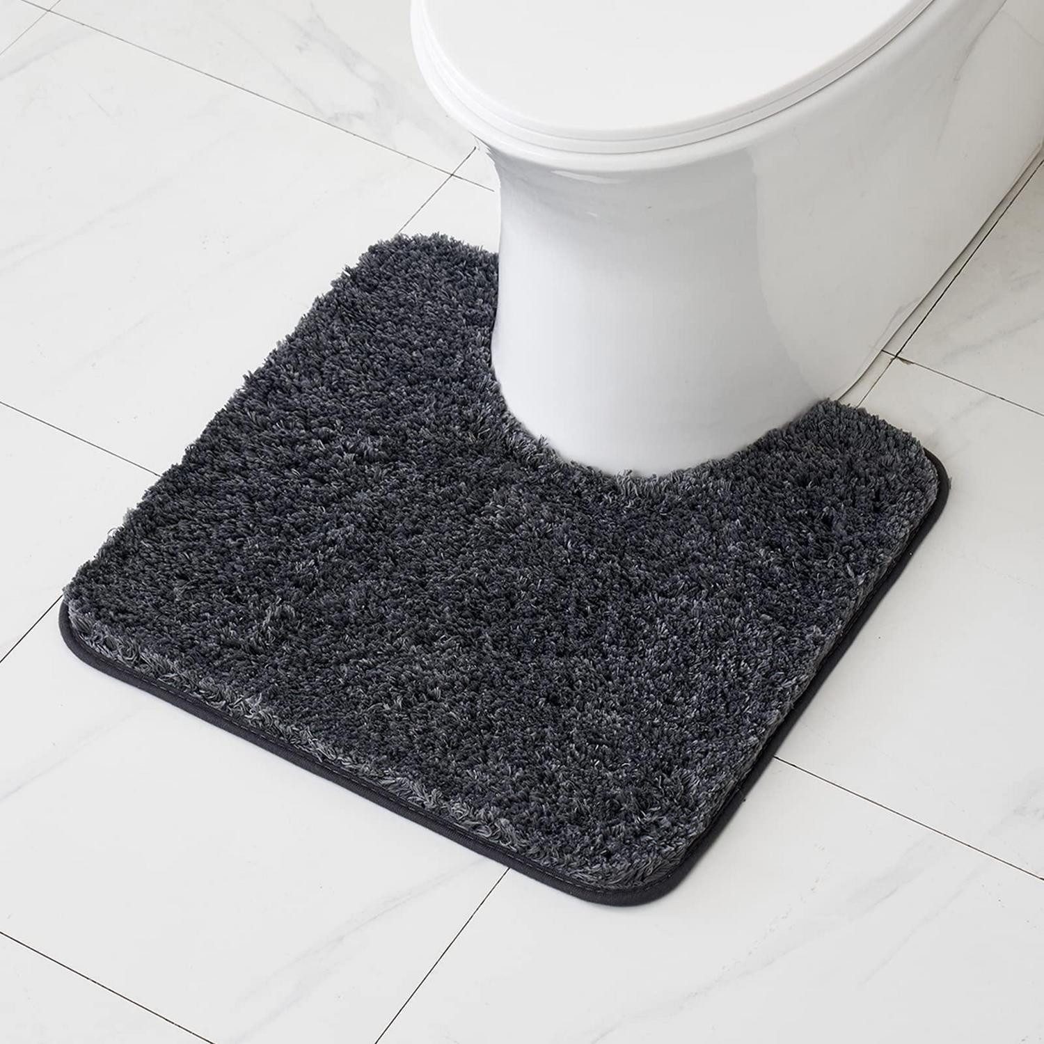 LuxusKollektion Badematte Badematte U-Form Dunkelgrau 50x50cm
