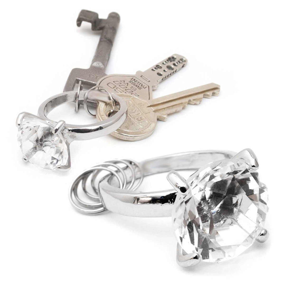 Goods+Gadgets Schlüsselanhänger Schlüsselring, Keyring Diamond Bling-Bling Diamant Schlüsselanhänger