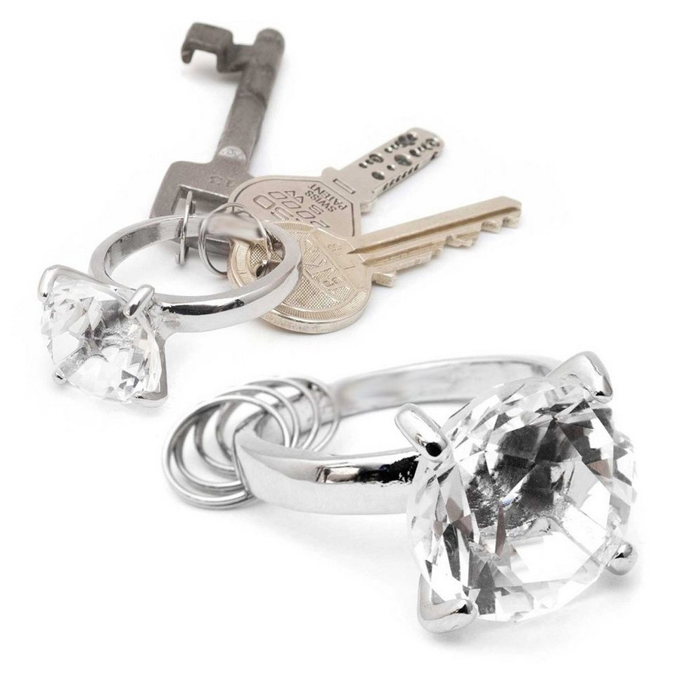 Goods+Gadgets Schlüsselanhänger Diamant Schlüsselring, Diamond Keyring  Bling-Bling Schlüsselanhänger
