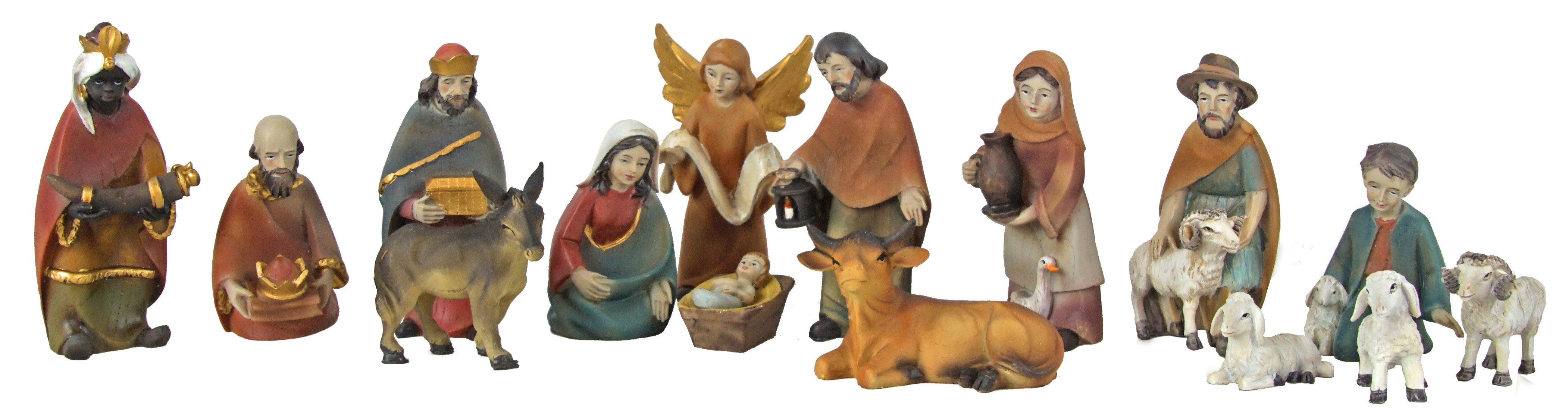 dekoprojekt Krippenfigur Wunderschönes Krippenfiguren-Set K 36-10 / Höhe ca. 10 cm - 16 tlg. (Set, 16 St., 16 tlg), Krippenfigurenset