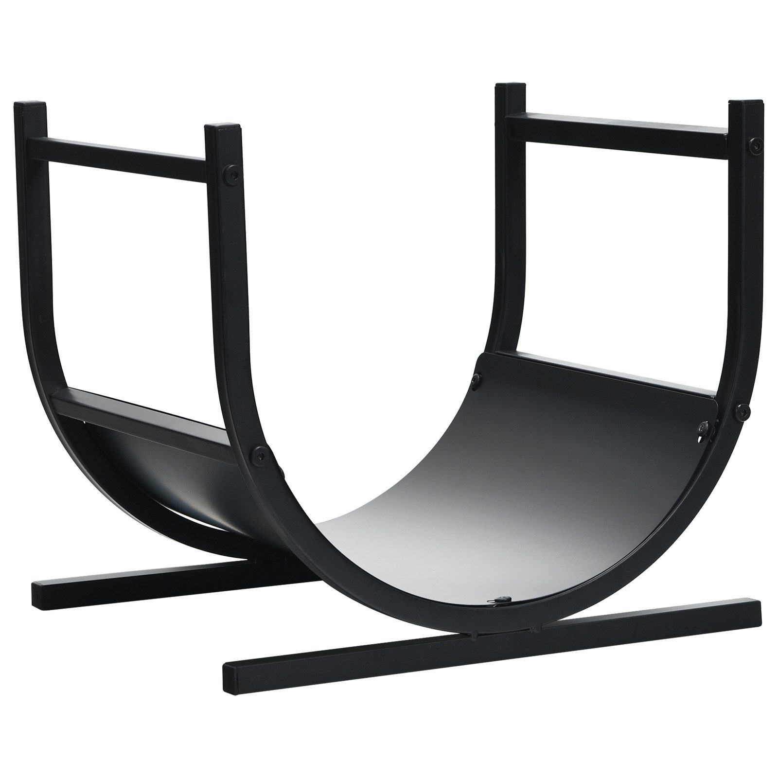 COSTWAY Kaminholzregal, U-förmig mit stabilem Sockel & Griffen günstig online kaufen