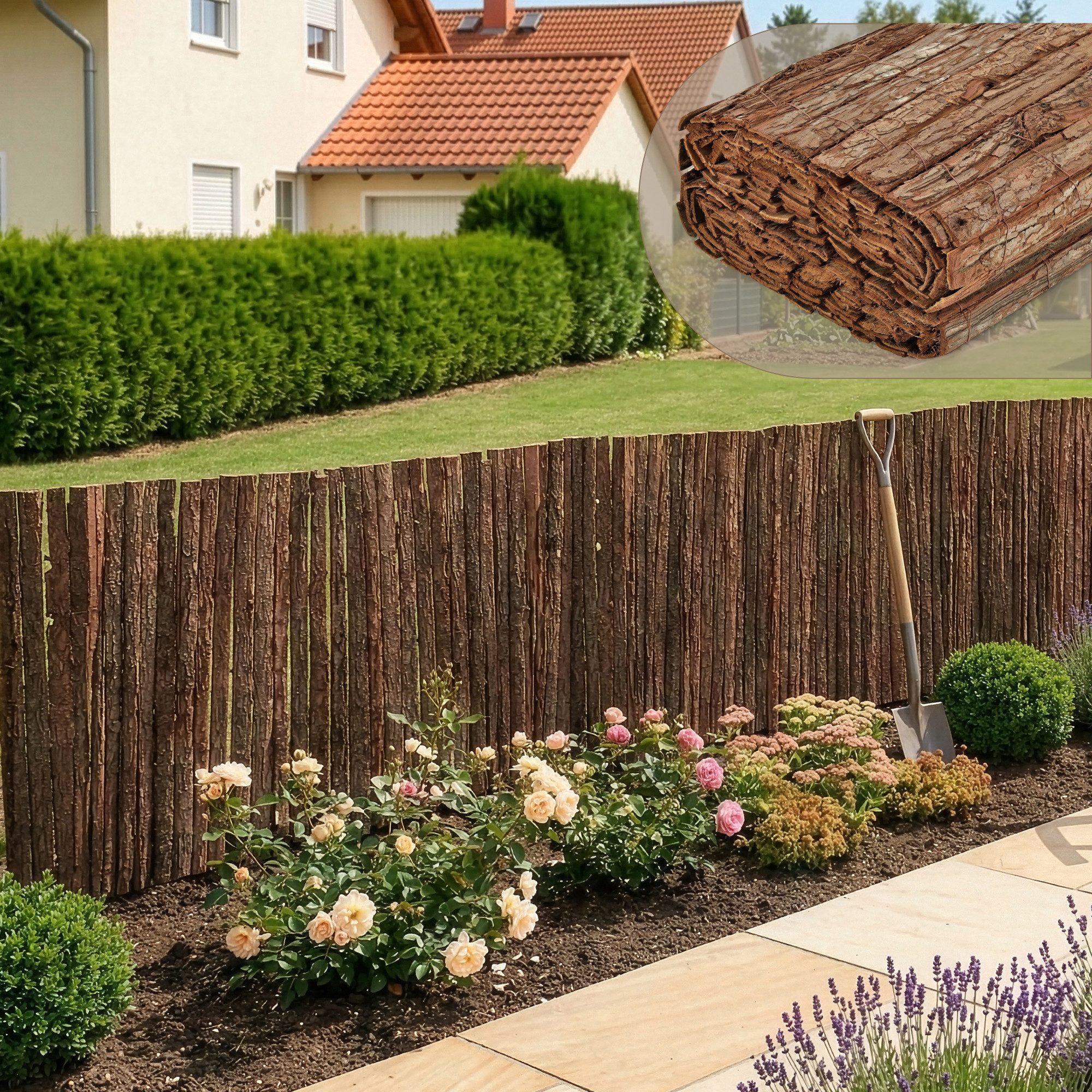 casa.pro Gartenzaun, »Zamora« Rindenzaun 90 x 300 cm