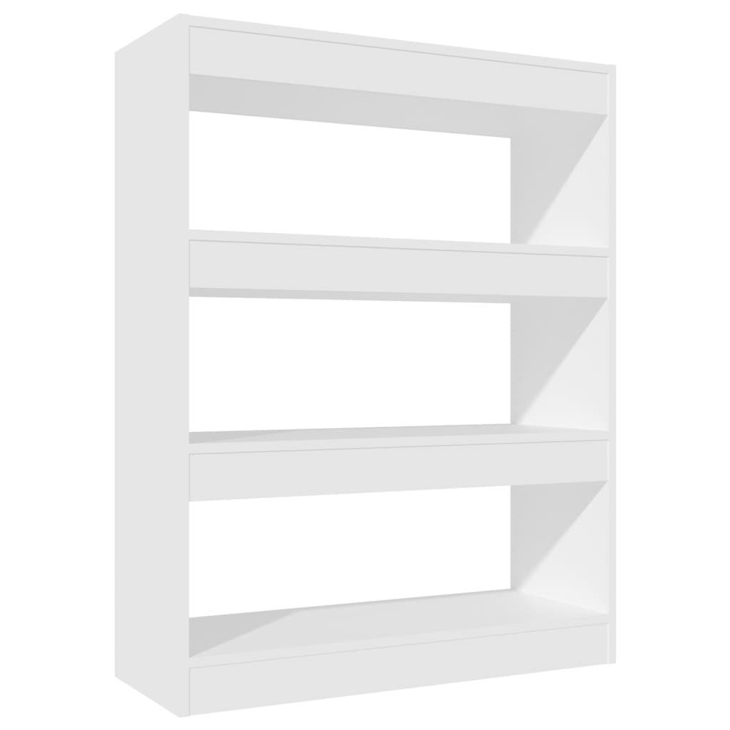 furnicato Bücherregal Bücherregal/Raumteiler Weiß Holzwerkstoff cm 80x30x103