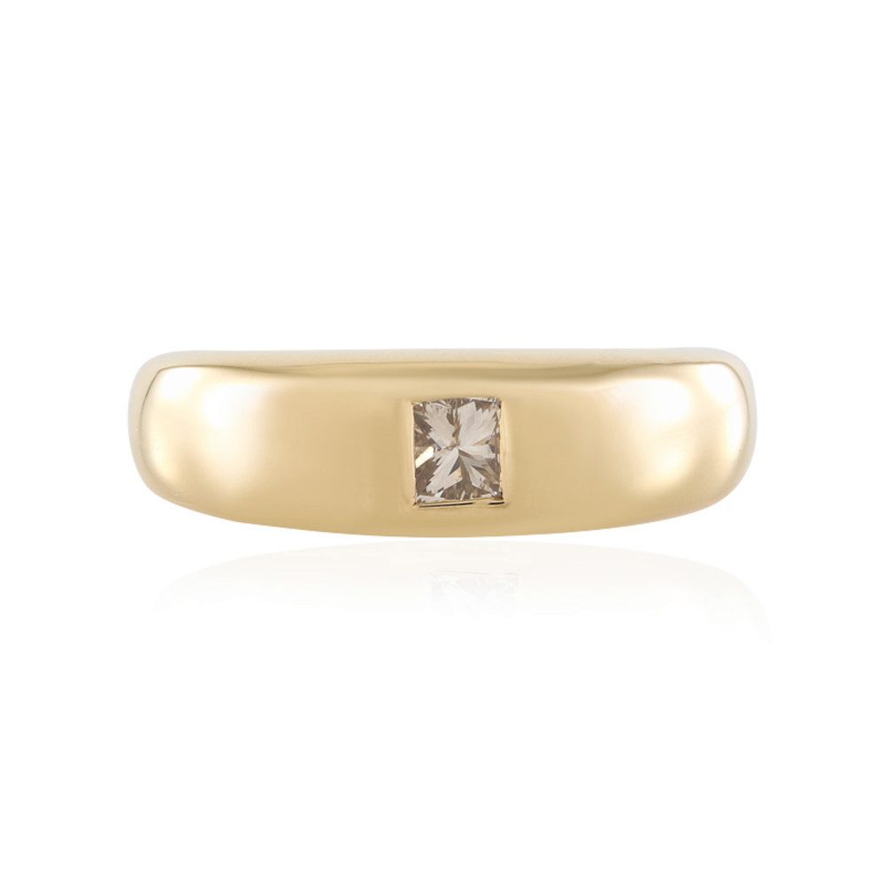Cavill Diamantring Silberring vergoldet mit 0,40 ct Schokoladen-Diamant, Damen (1-tlg)