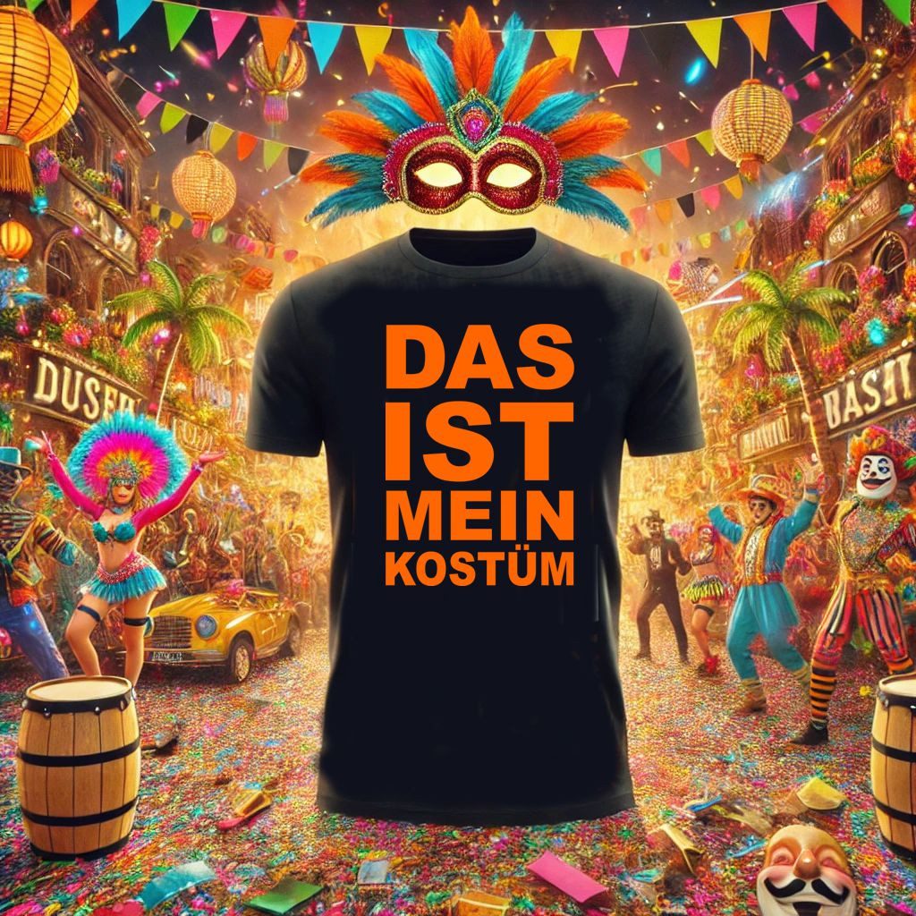 Print-Shirt DAS IST MEIN KOSTÜM T-Shirt Karneval Fasching Fassnacht