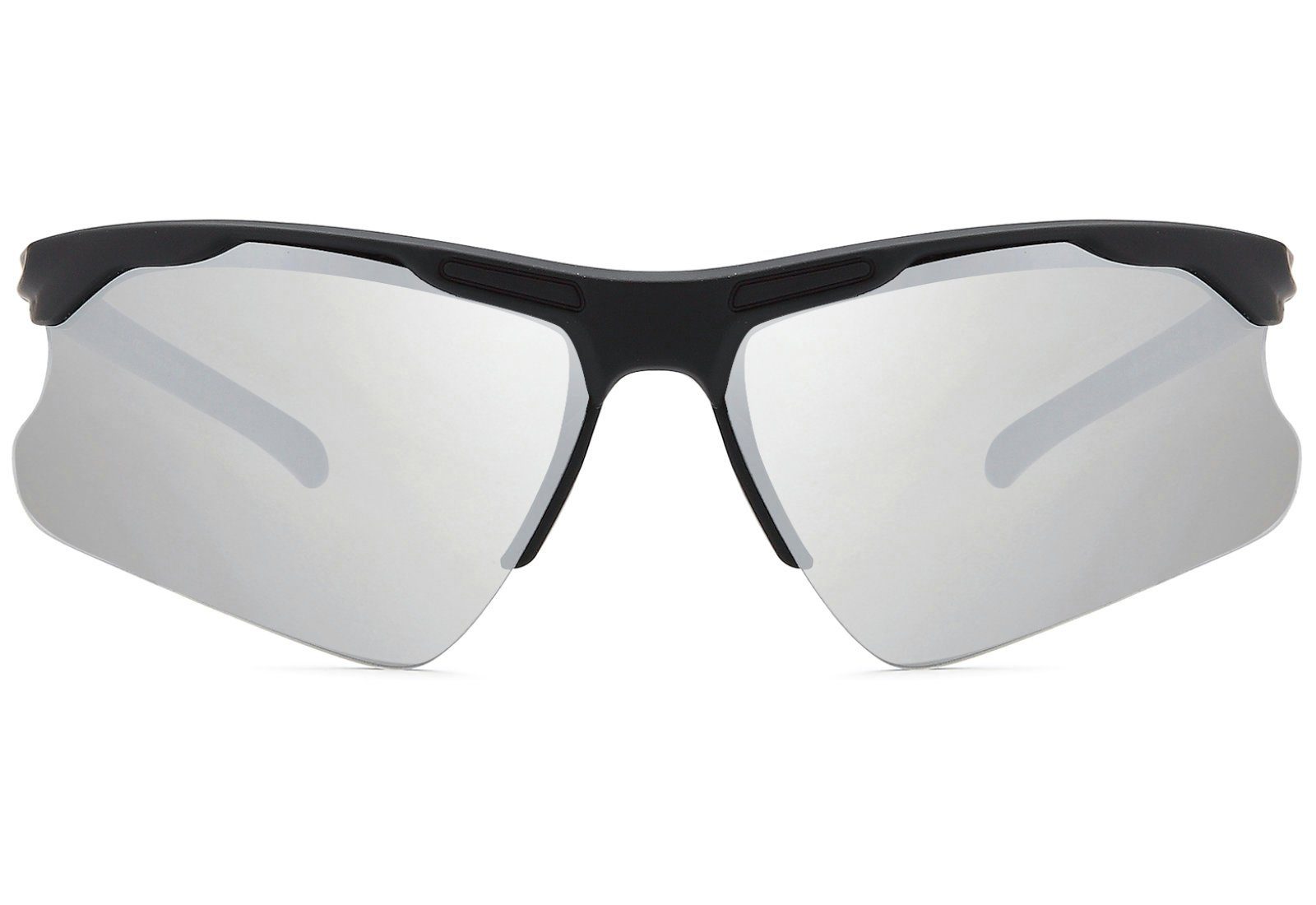Herren Linsen Polarisierte BEZLIT (Packung, 1-St), Fahrradbrille mit Silber Sonnenbrille, polarisierten Eyewear Schwarz