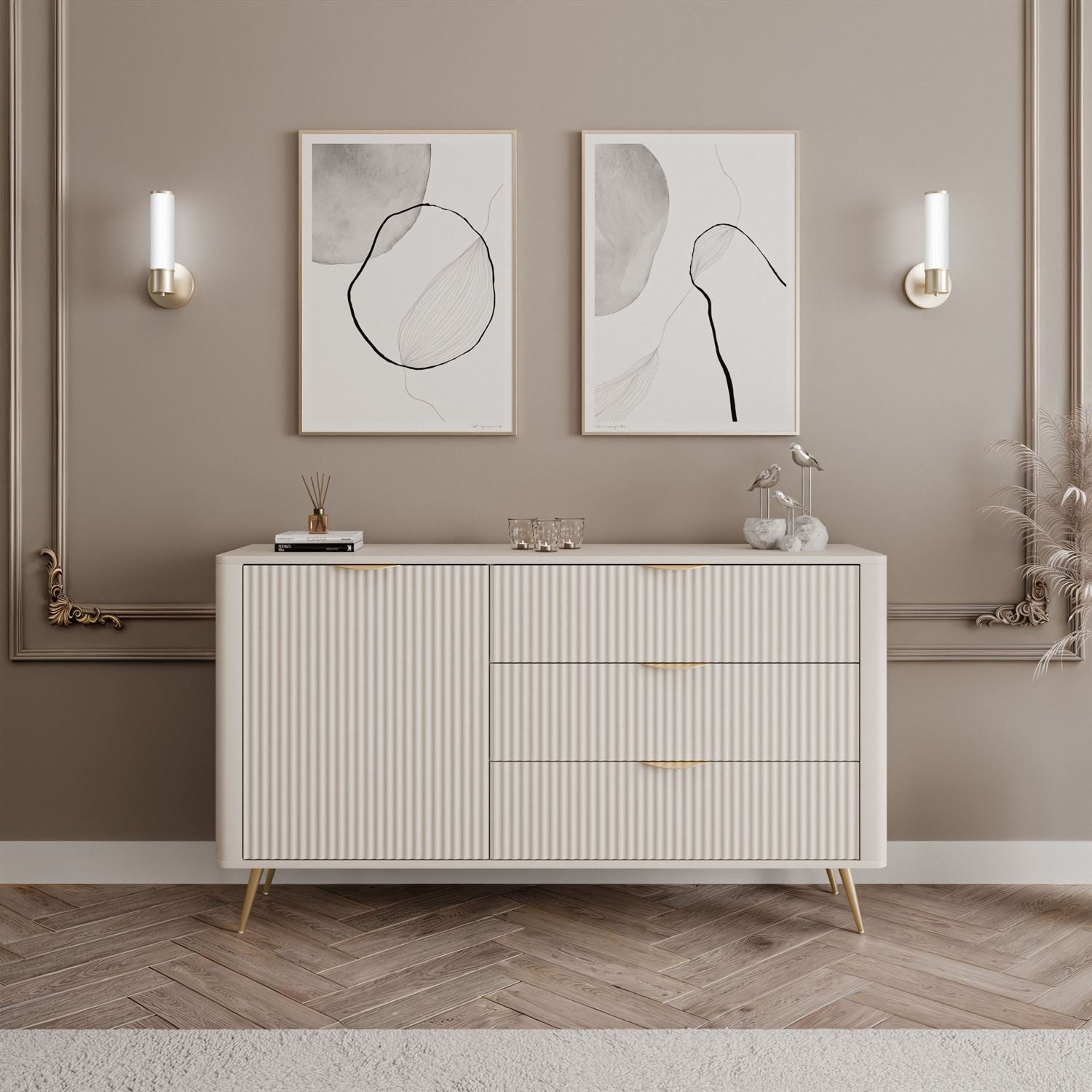Lookway Kommode SCARLETT 138 1D3S mit Schubladen
