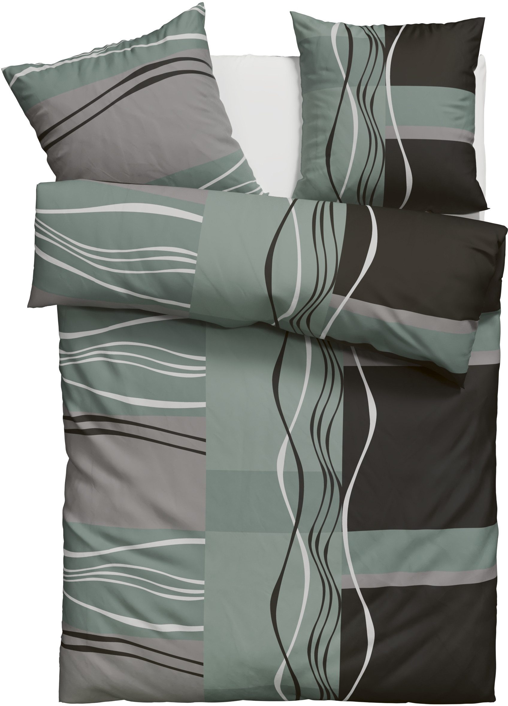 my home Bettwäsche Kelian, Polycotton recycelt, 2 teilig, in verschiedenen Qualitäten, gemusterte Bettwäsche