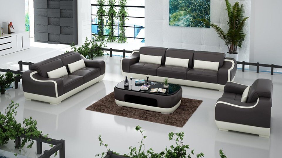 JVmoebel Sofa Moderne Wohnlandschaft Neu, Set in Europe luxus Made 3+2+1 Garnitur