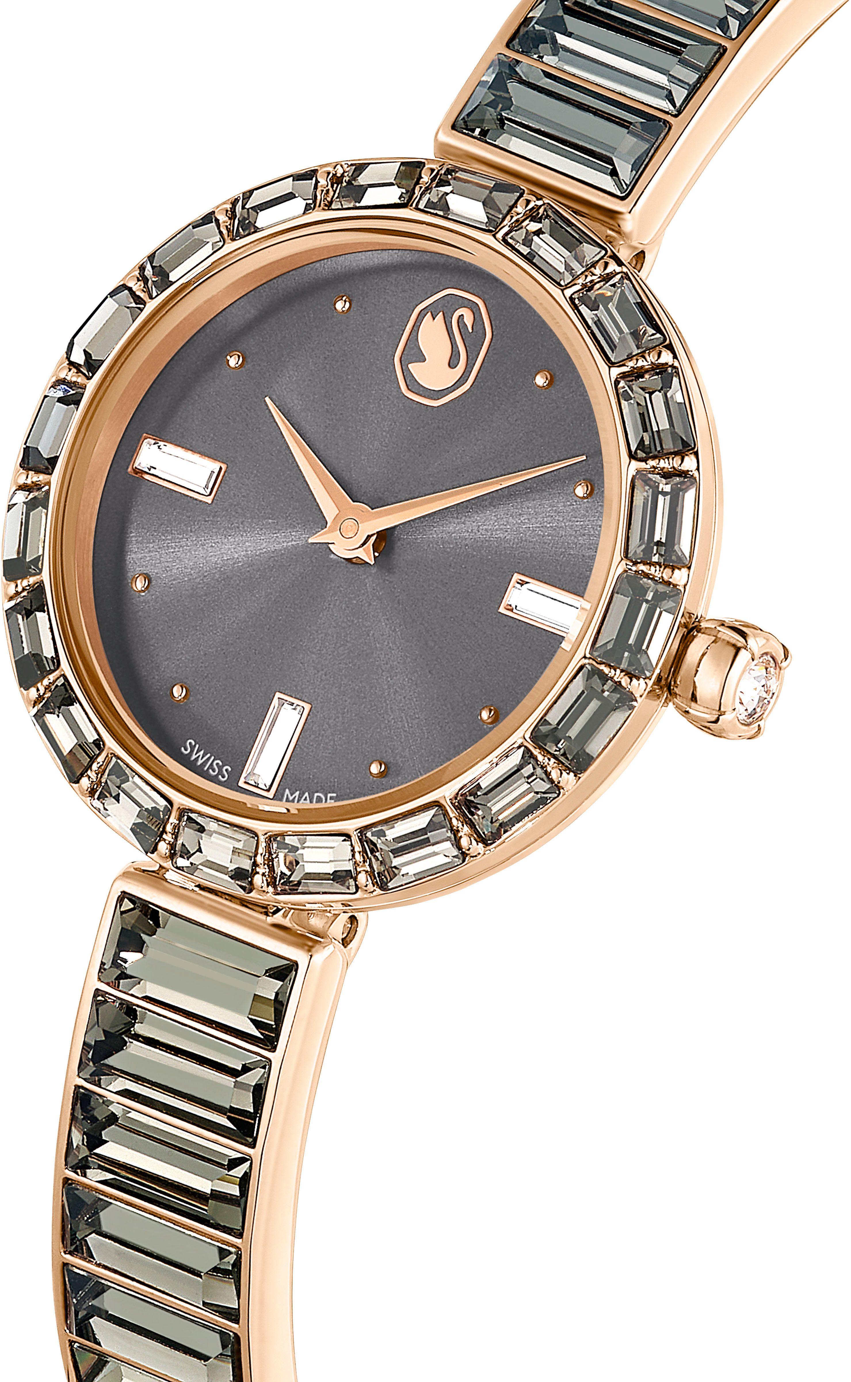 Swarovski Quarzuhr MATRIX BANGLE 5679887, Armbanduhr, Damenuhr, analog, Swarovski®-Kristalle, Swiss Made