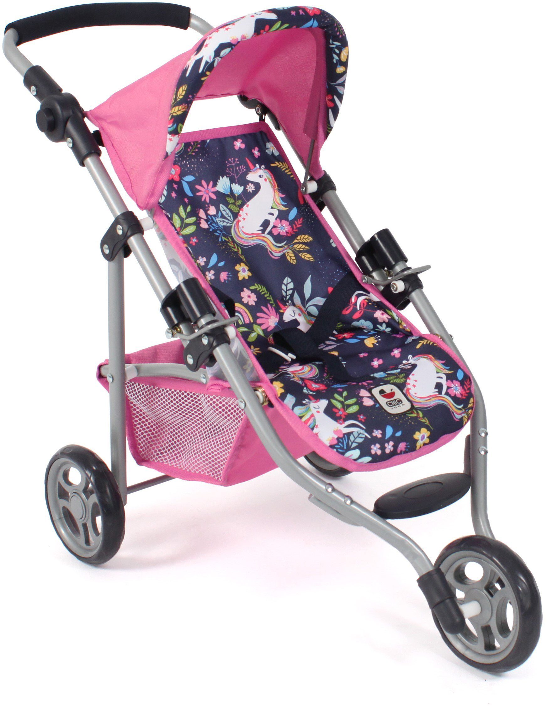 CHIC2000 Puppenbuggy Jogging-Buggy Lola, Einhorn, mit klappbarem Verdeck