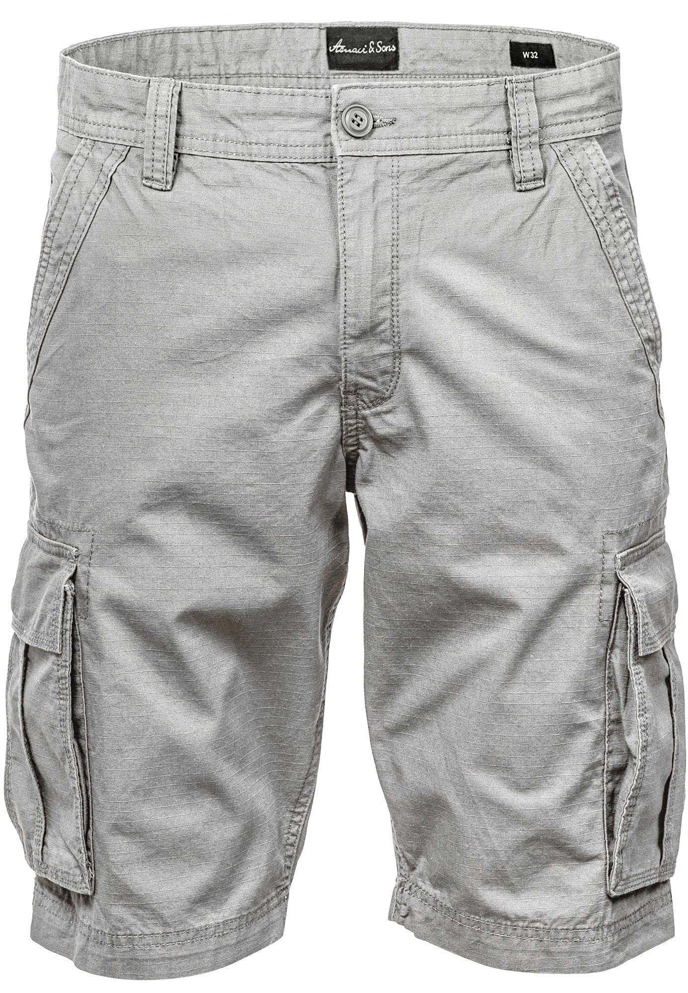 Amaci&Sons Cargoshorts SAUGET Cargoshorts Herren Bermuda Short Hose Regular Fit