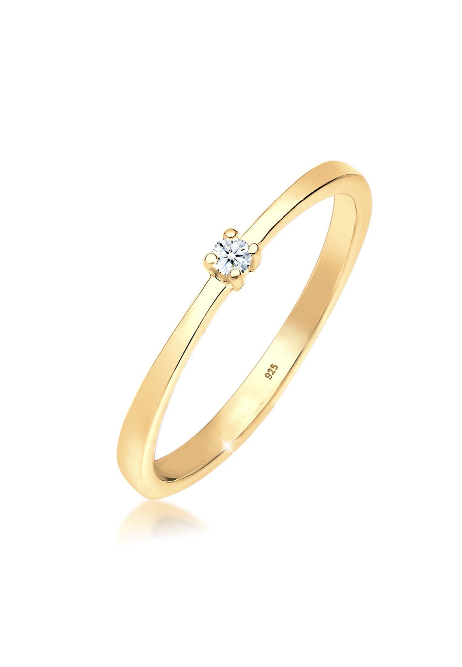 Elli DIAMONDS Verlobungsring Solitär Diamant Weiß (0.03 ct) 925 Sterling Si günstig online kaufen