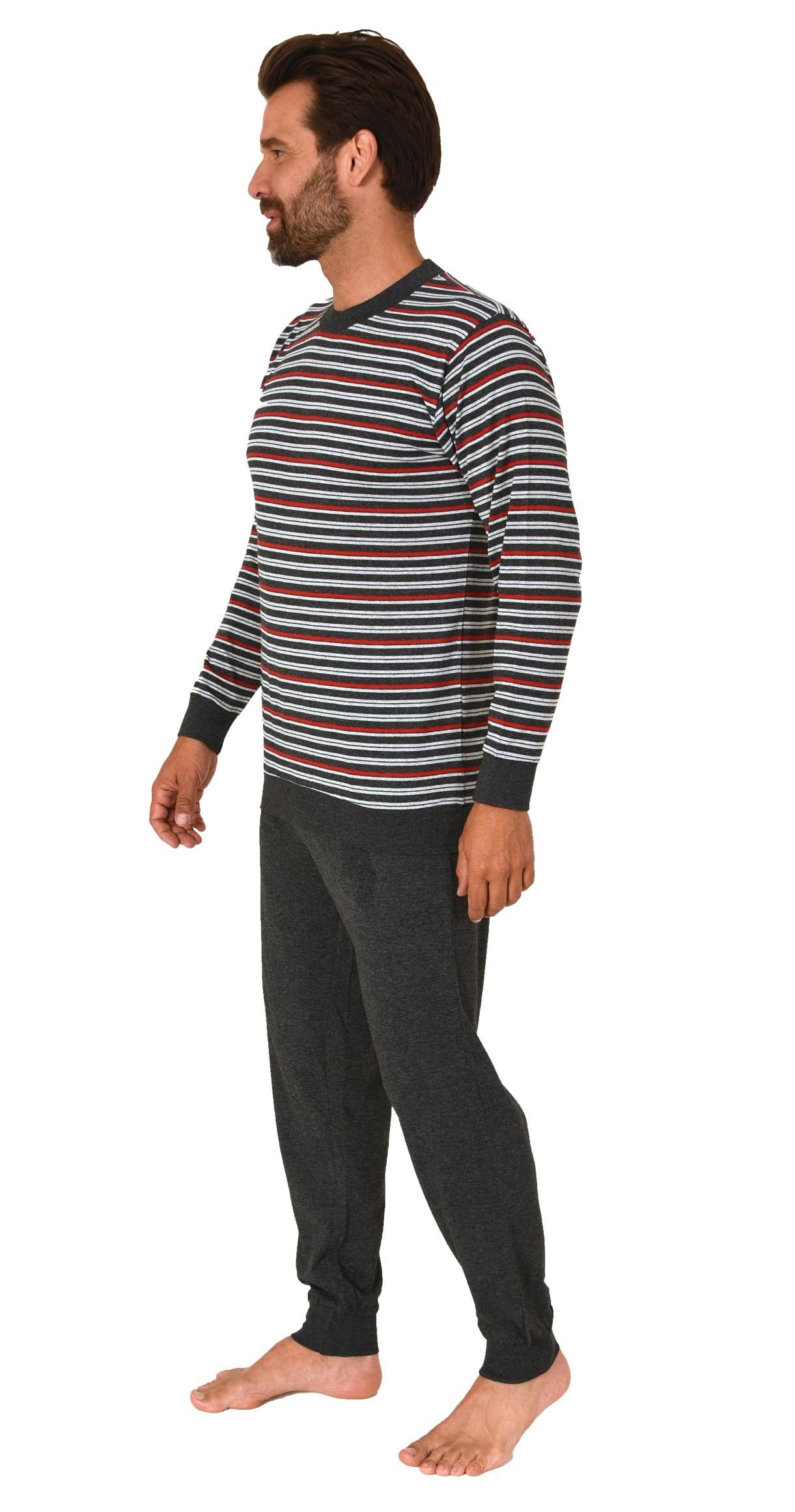 Normann Pyjama Normann Herren langarm Schlafanzug günstig online kaufen