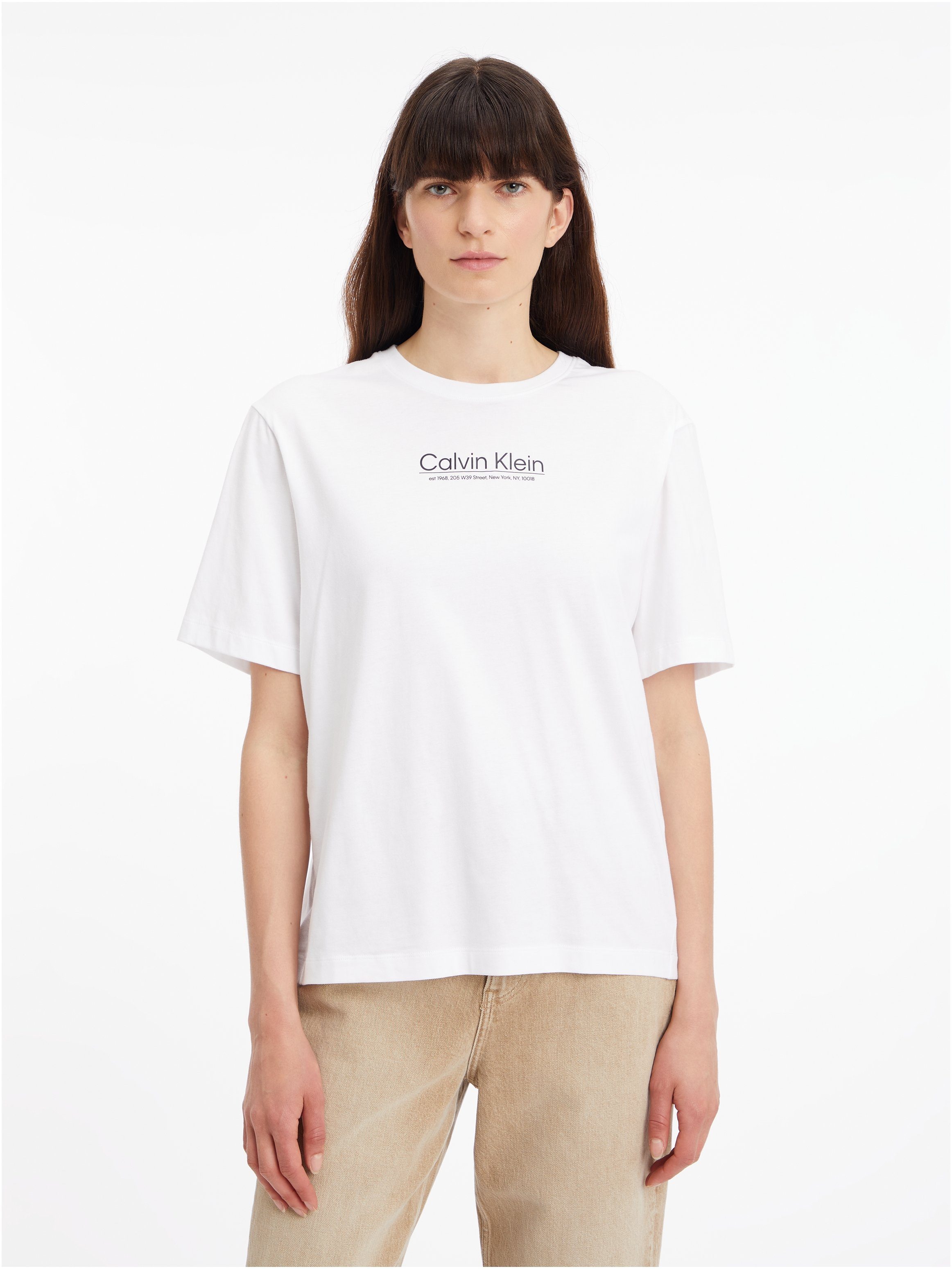 Logo- COORDINATES Schriftzug LOGO Klein Klein mit Calvin T-SHIRT Calvin GRAPHIC T-Shirt