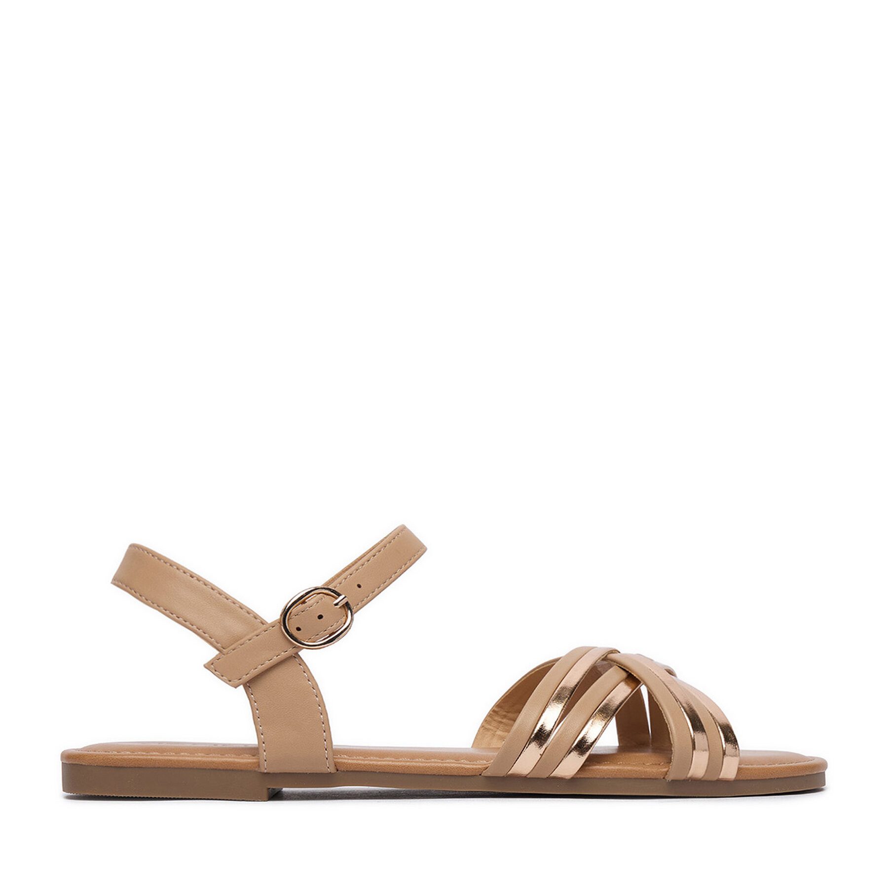 Jenny Jenny Damen-Sandalen Beige, Gold Sandale