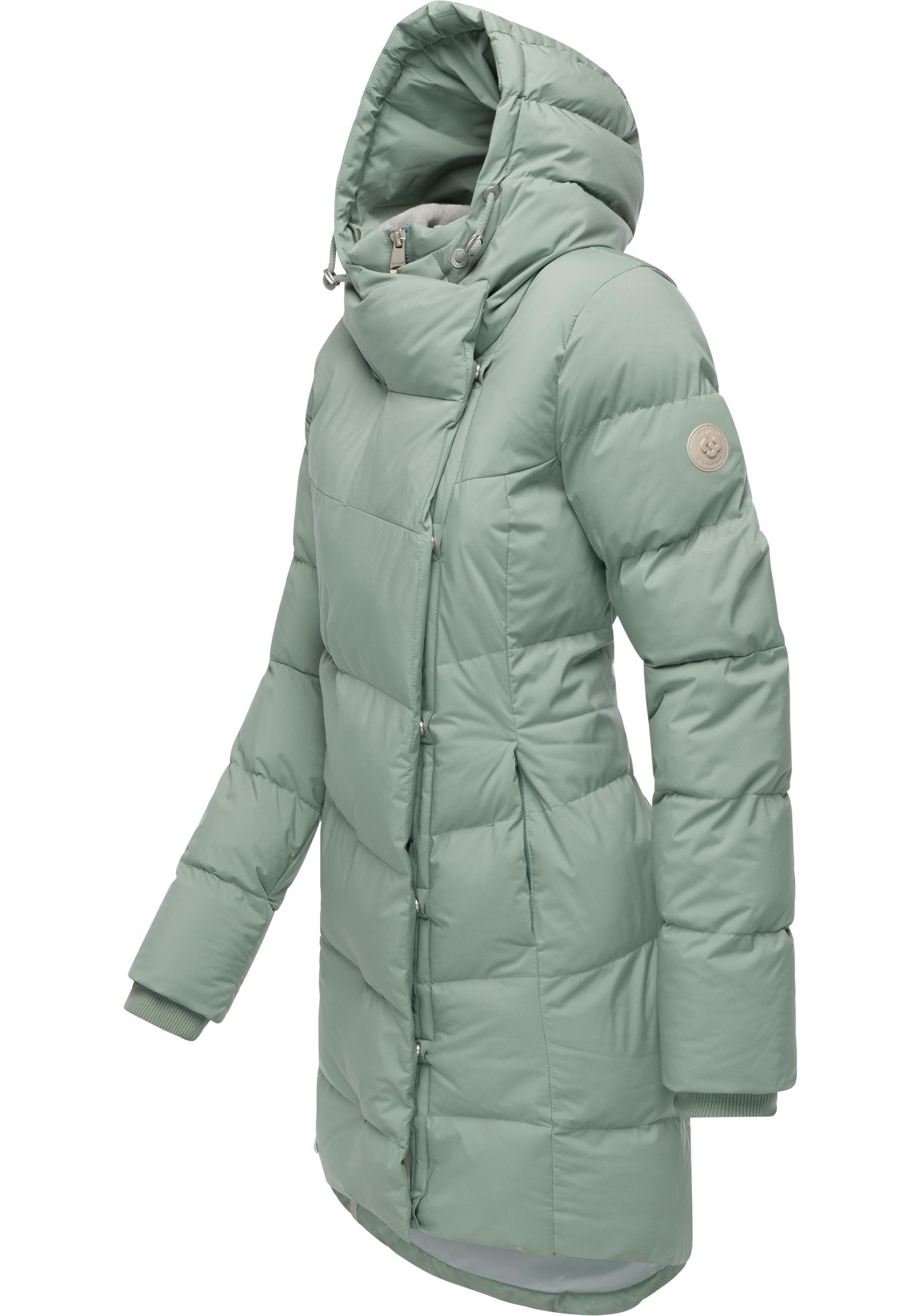 Ragwear Wintermantel Pavla Soft YOUMODO Wasserdichter Steppmantel mit Fleecekragen